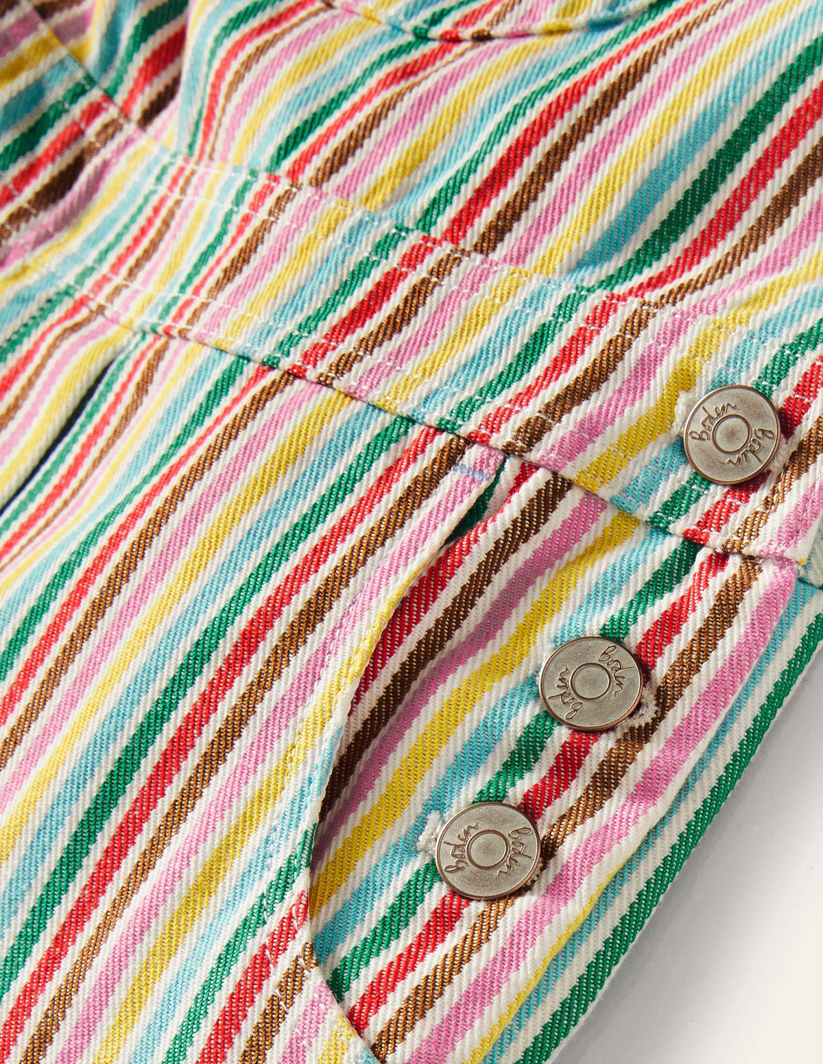 Fun Dungaree-Multi Ticking-3