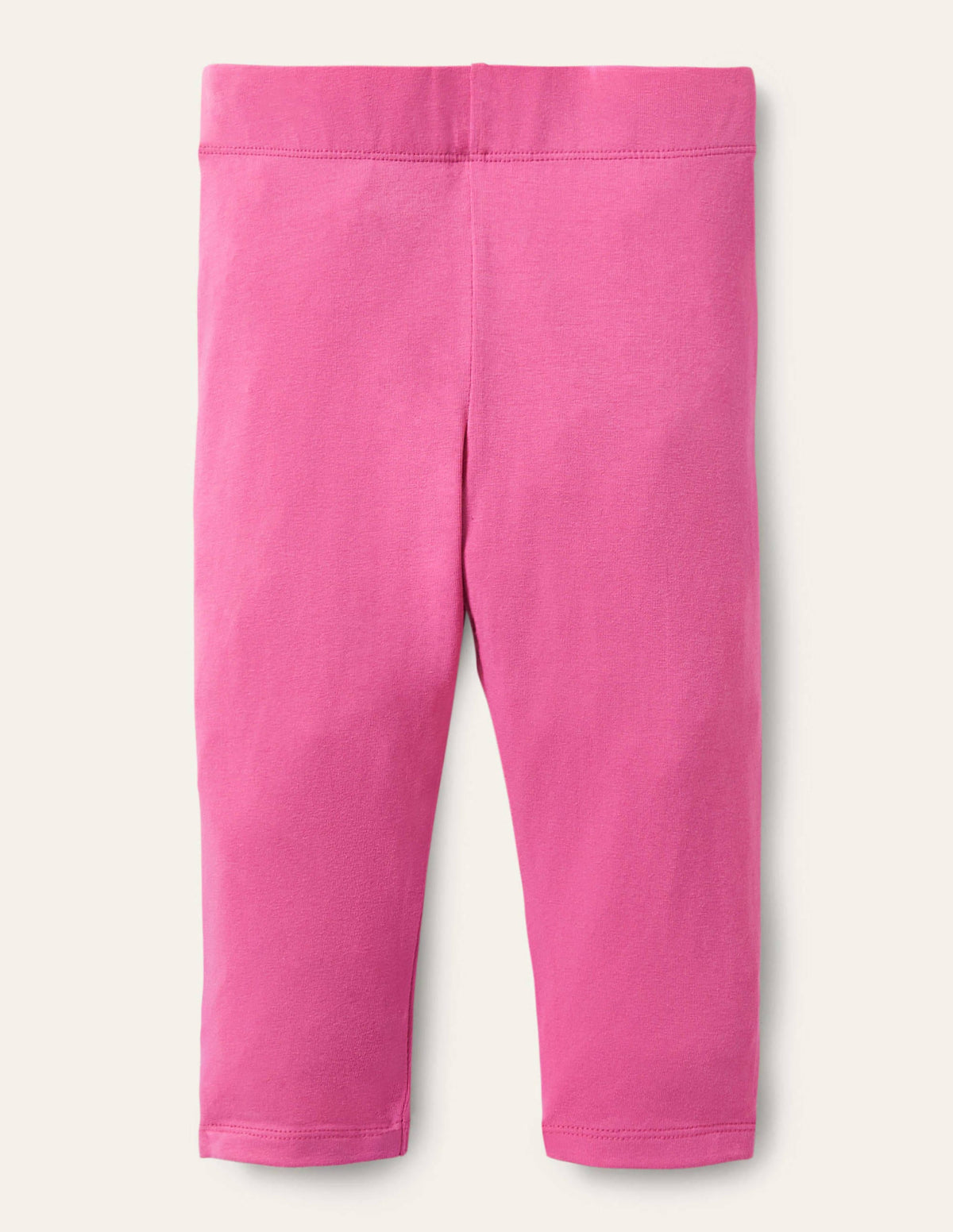 Plain Cropped Leggings-Bright Petal Pink-1