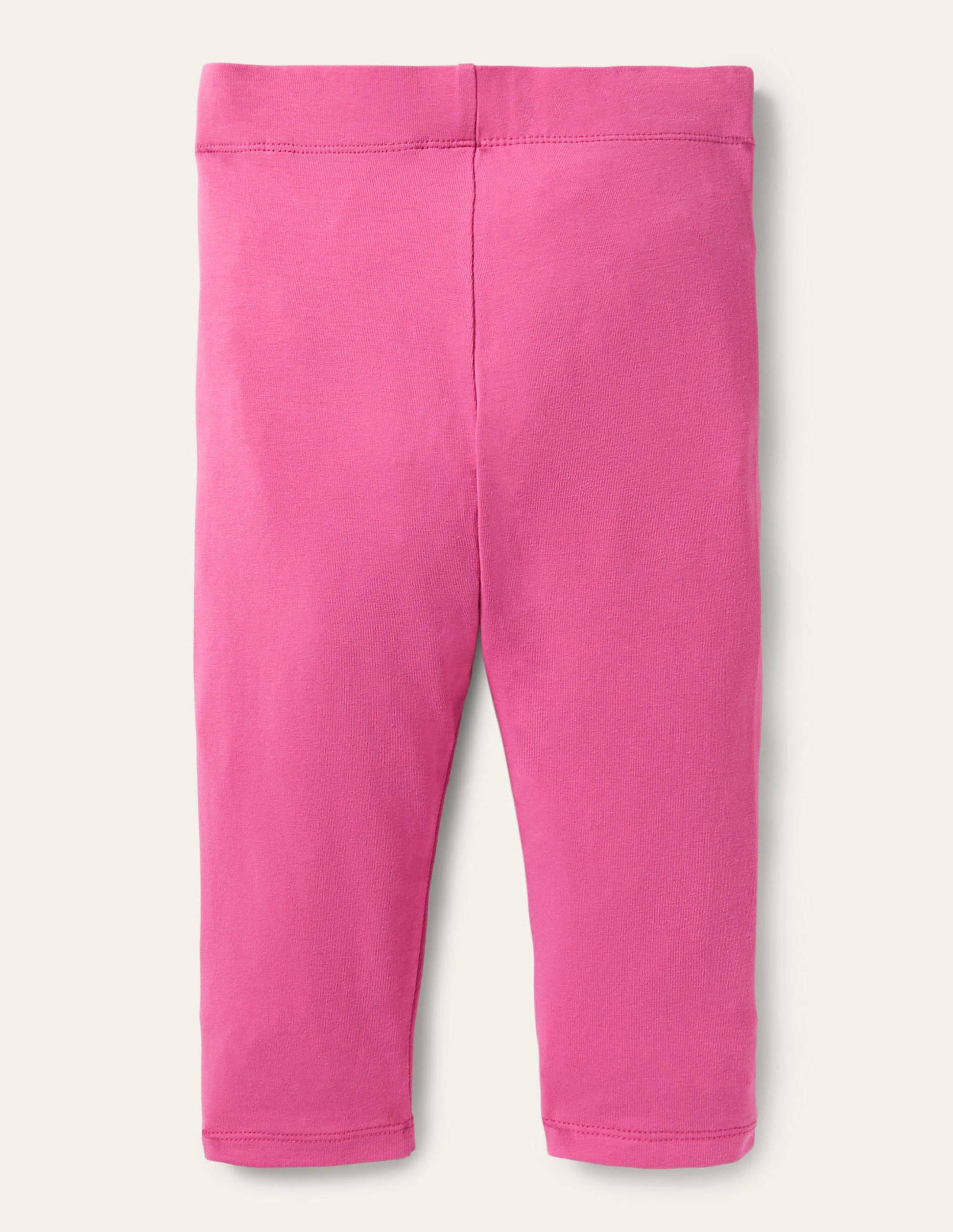 Plain Cropped Leggings-Bright Petal Pink-2