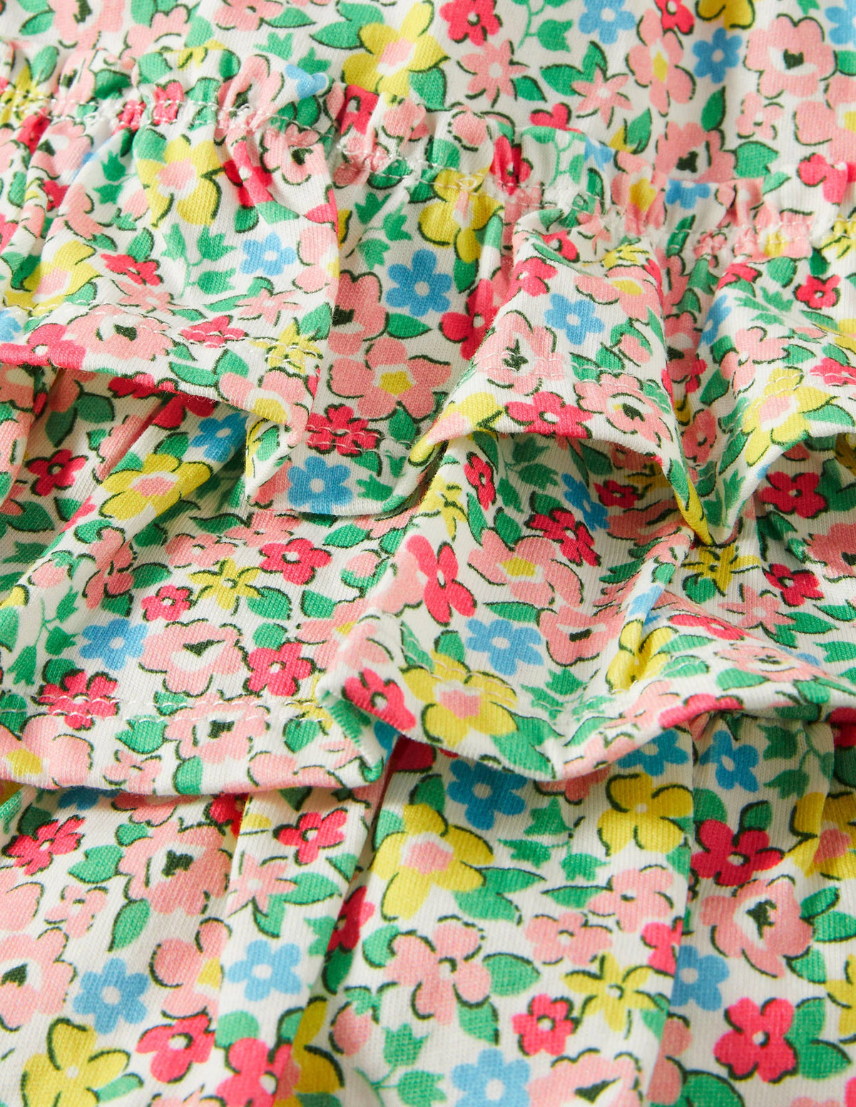 Jersey Ruffle Skort-Multi Spring Floral - Image 3