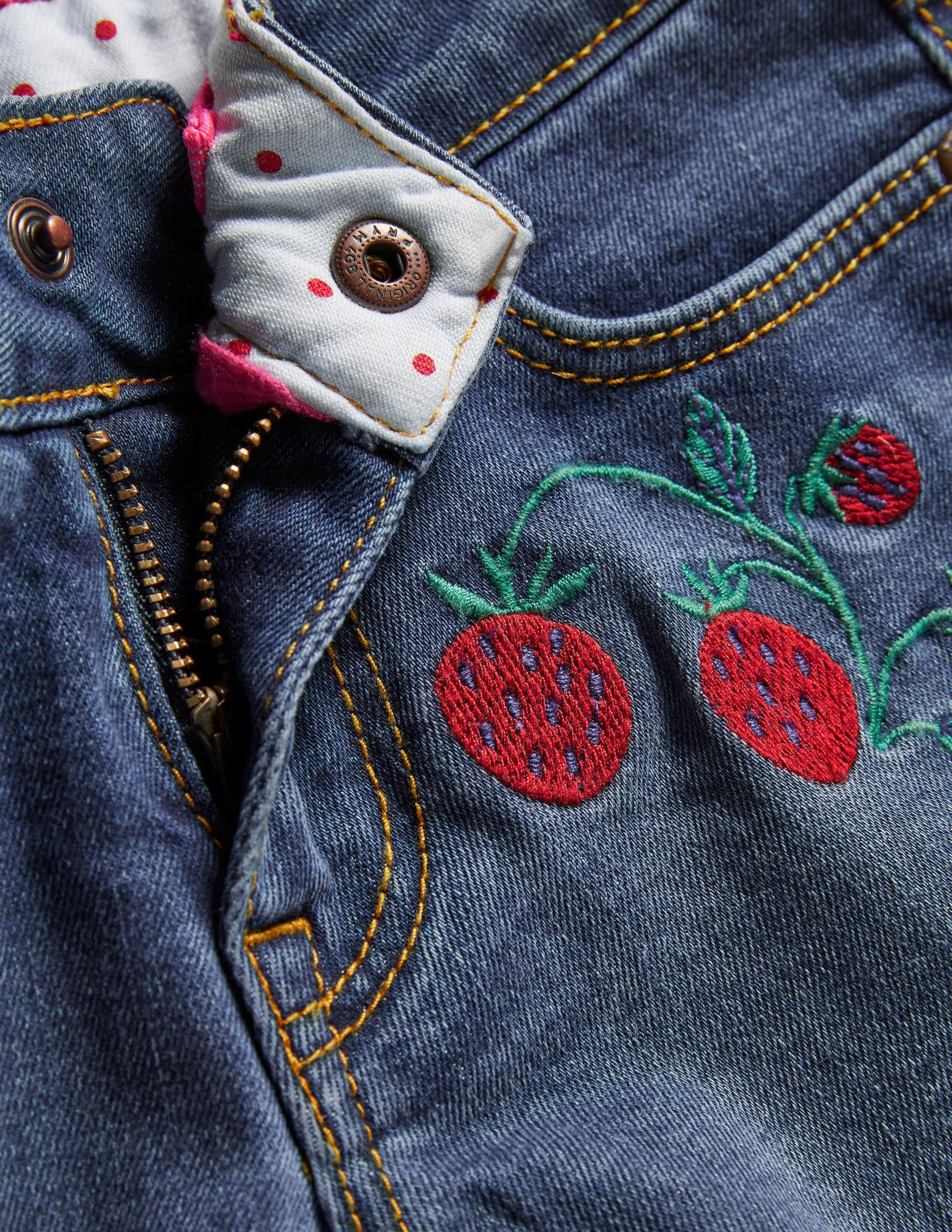 Denim Shorts-Mid Vintage Denim Bee-3