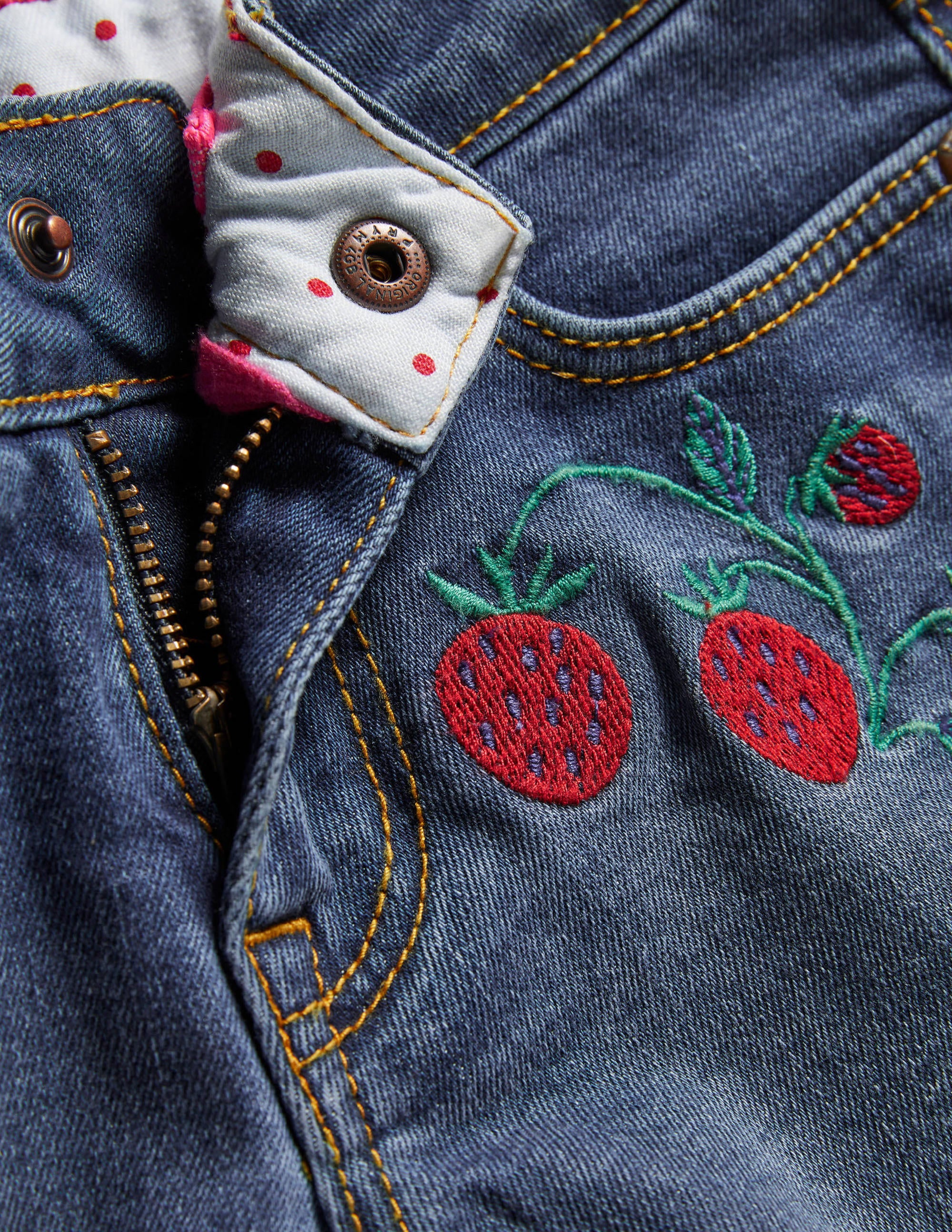 Denim Shorts-Mid Vintage Denim Bee - Image 3