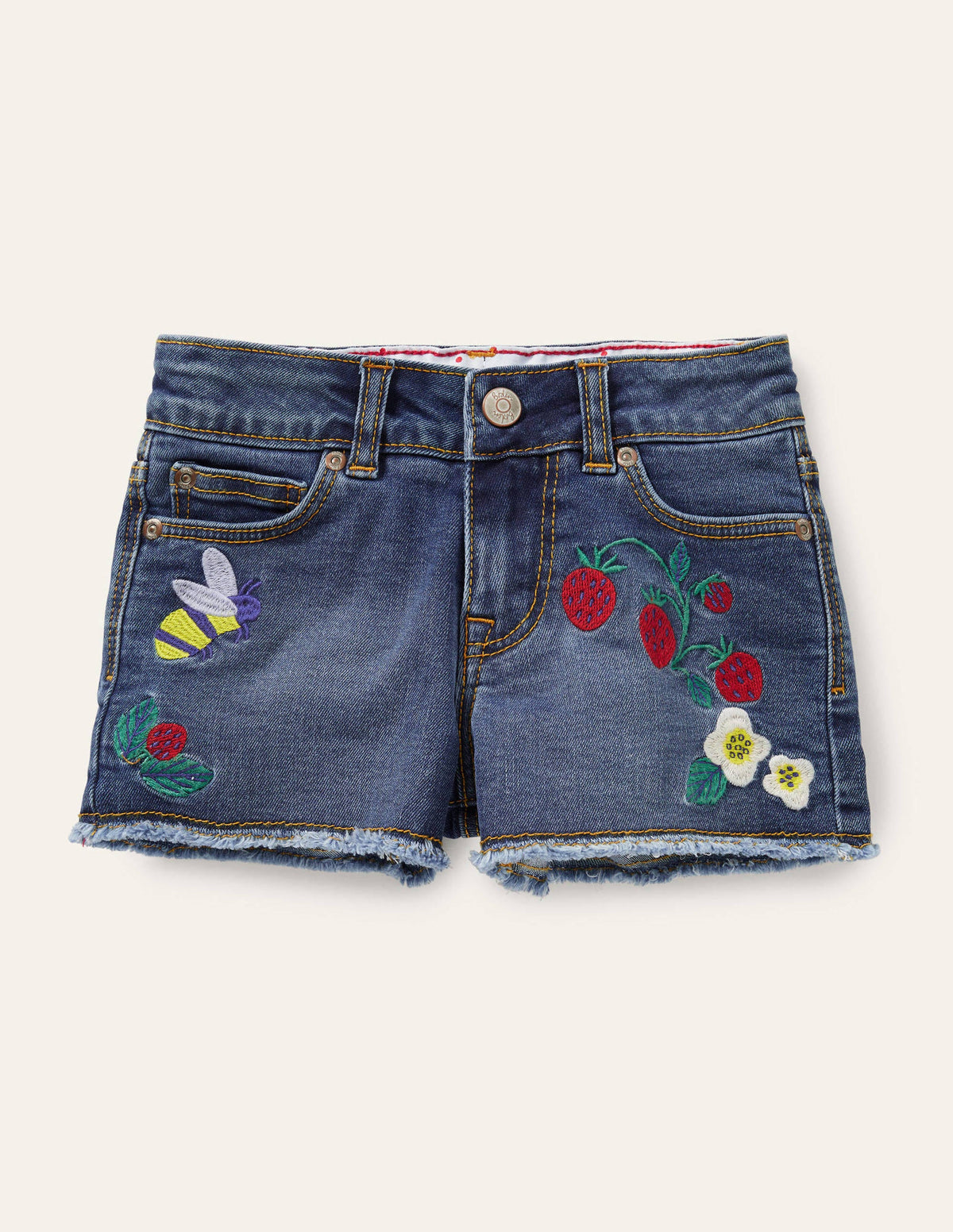 Denim Shorts-Mid Vintage Denim Bee - Image 1