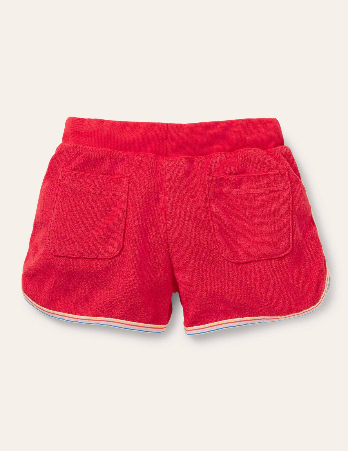 Retro Towelling Shorts-Fire Red - Image 2