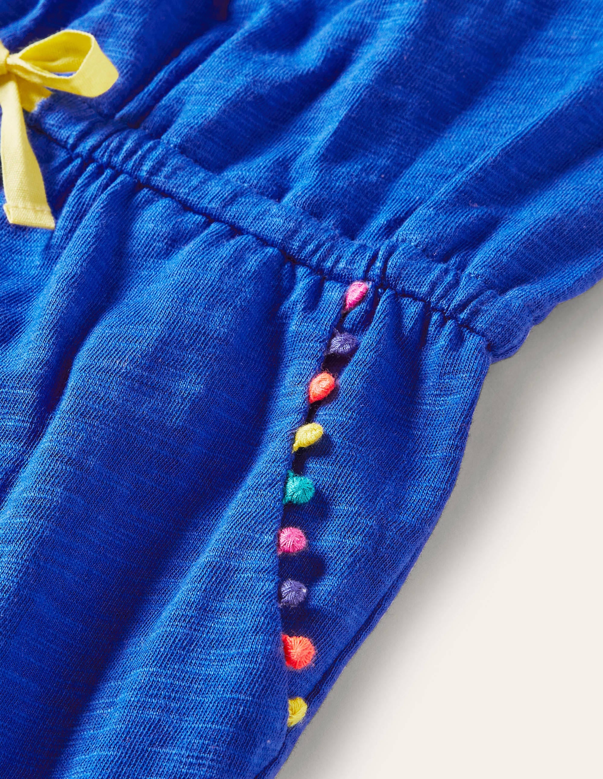 Charlie Pom Jersey Playsuit-Bold Blue - Image 3