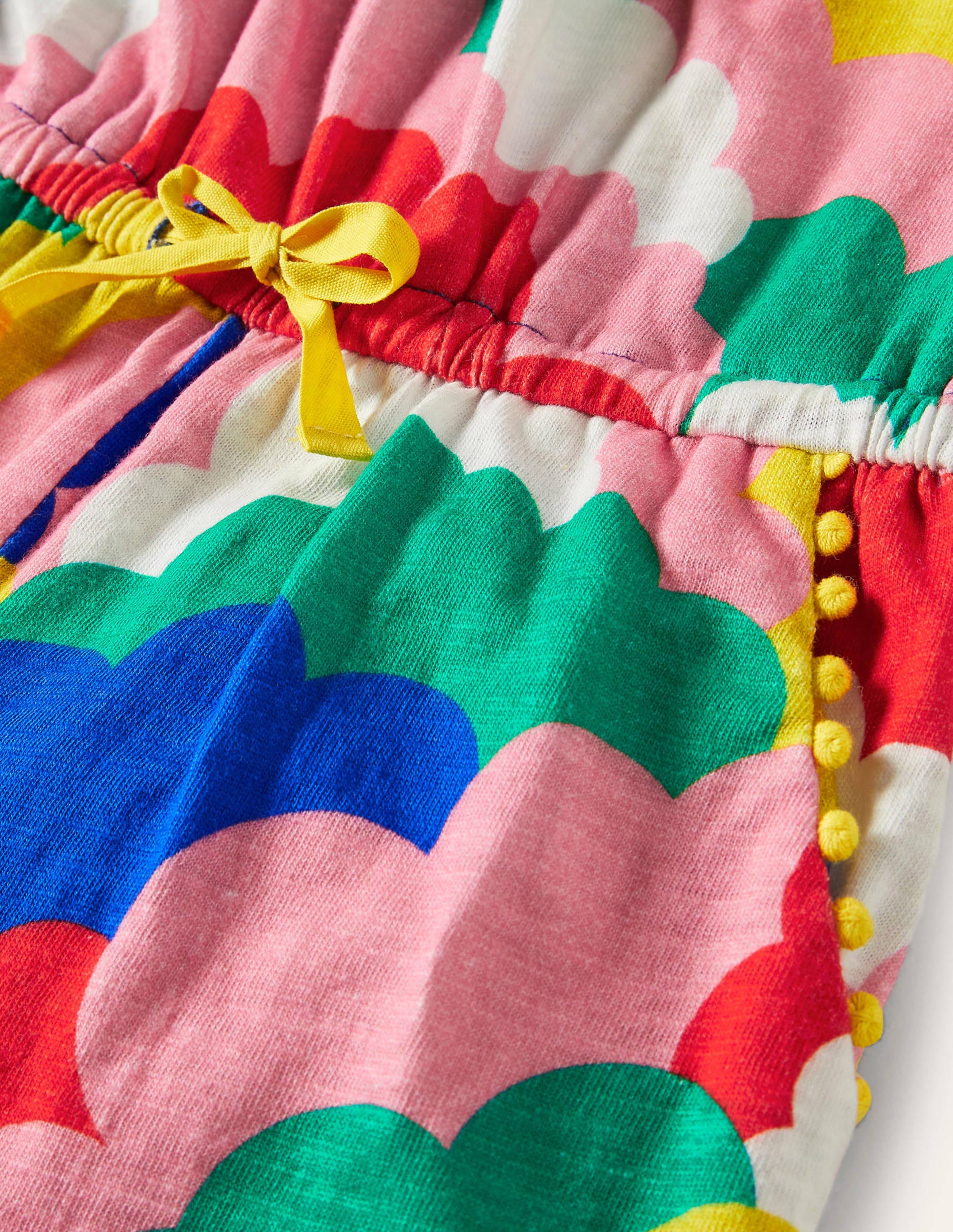 Charlie Pom Jersey Playsuit-Multi Geo Clouds - Image 3