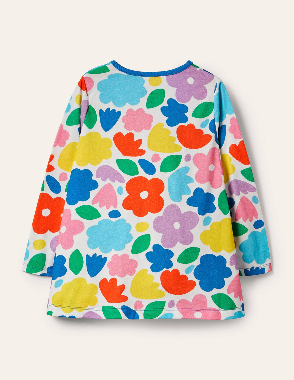 Printed Jersey Pocket Tunic-Multi Painted Floral - Image 3