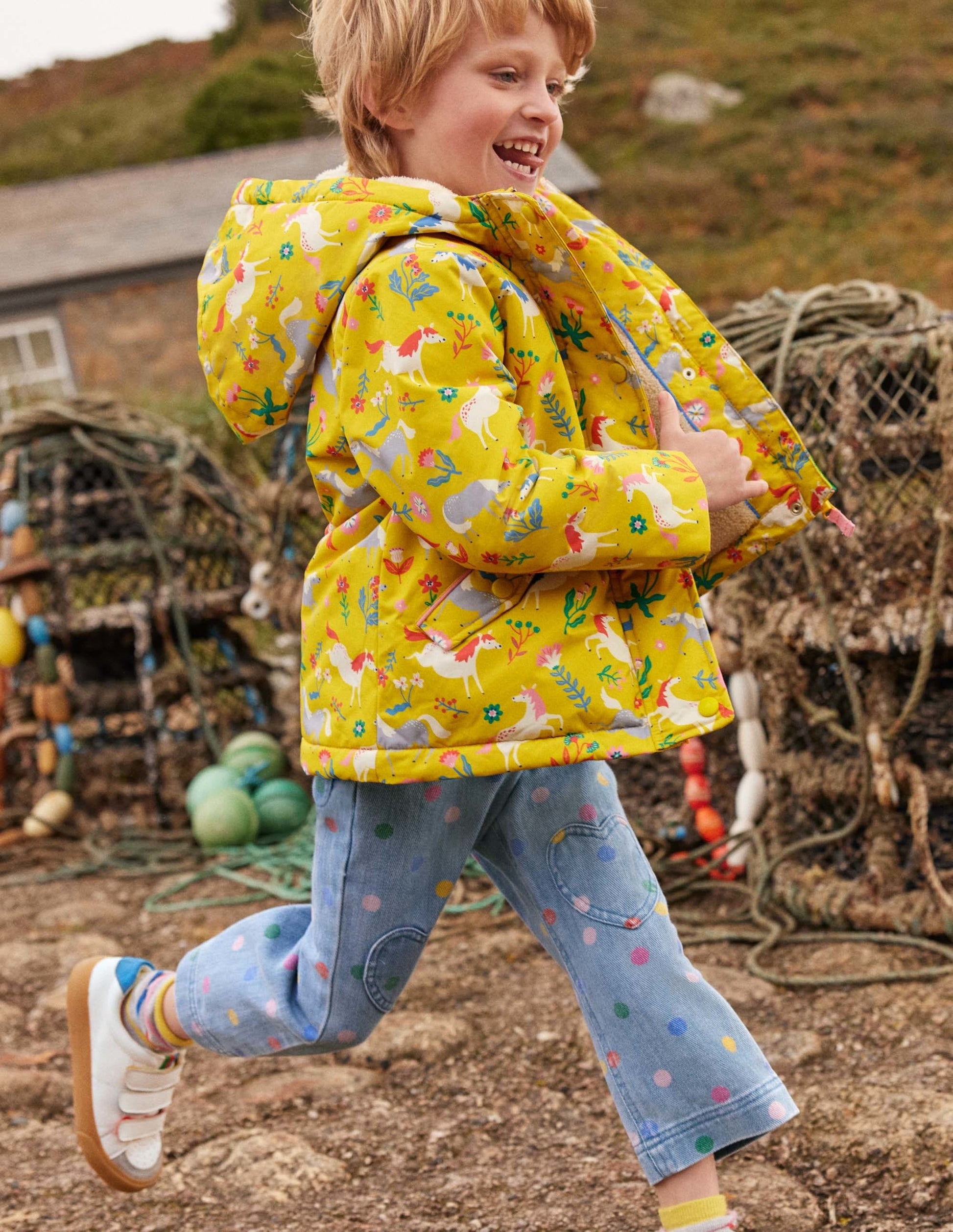 Sherpa Lined Anorak-Sweetcorn Yellow Ponies-2