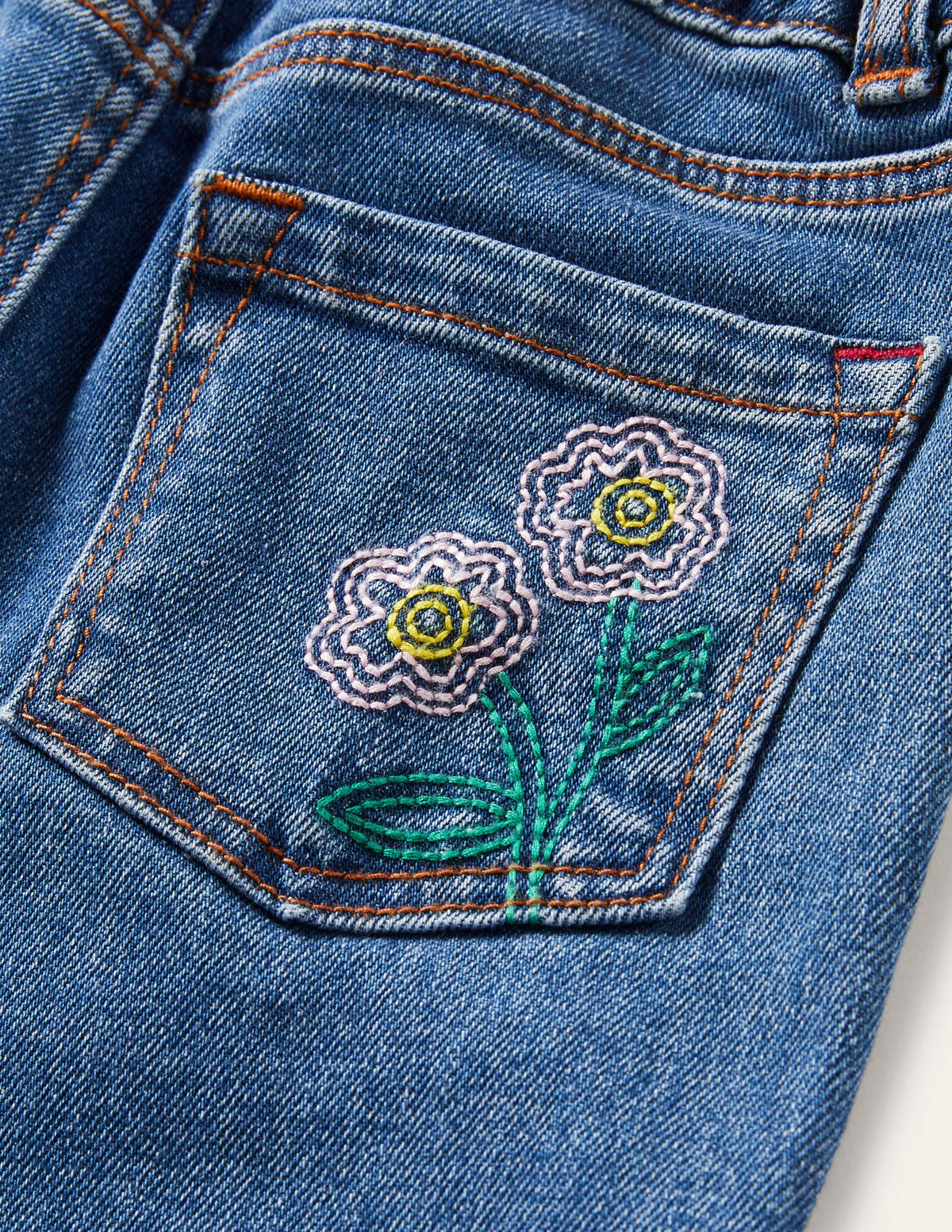 Girlfriend Jeans-Light Vintage Denim Floral-3