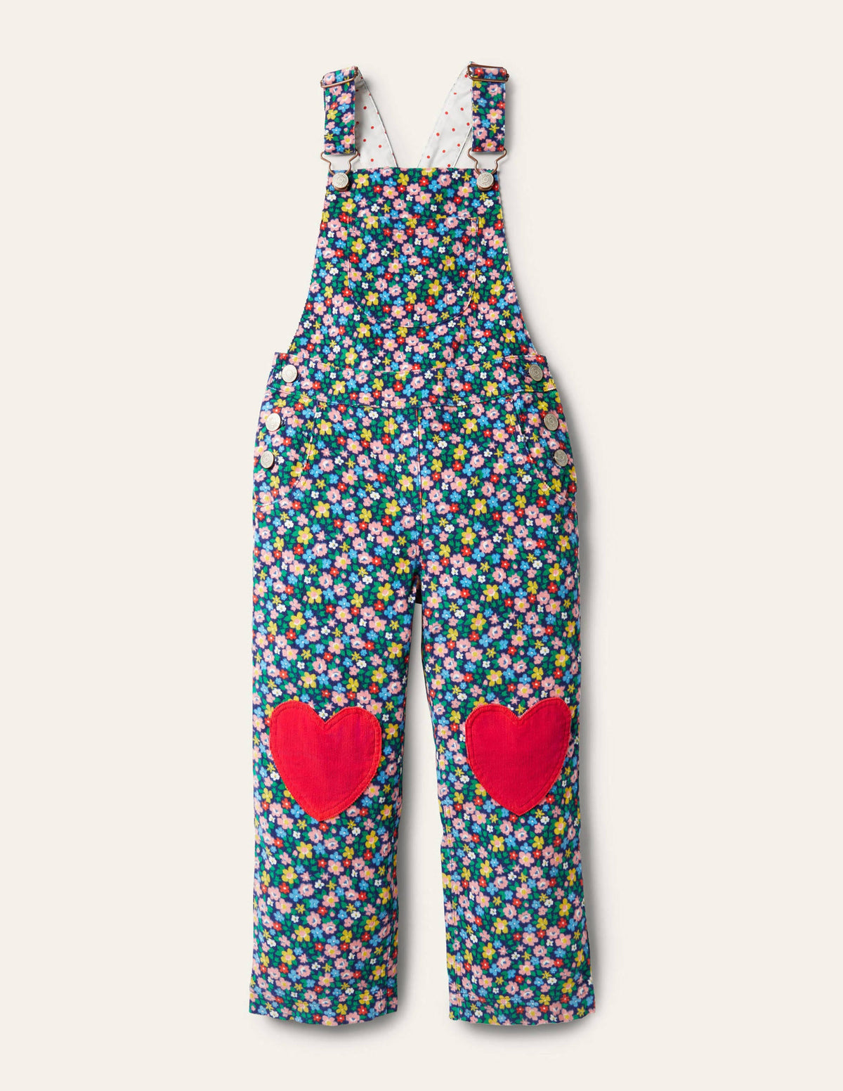 Heart Patch Dungaree-Starboard Blue Spring Floral-1