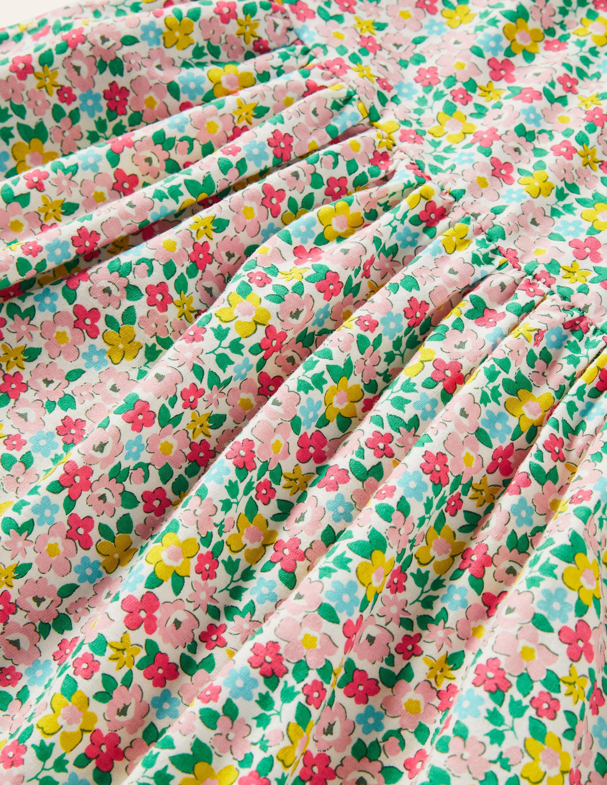 Short Sleeve Fun Jersey Dress-Multi Spring Floral - Image 3