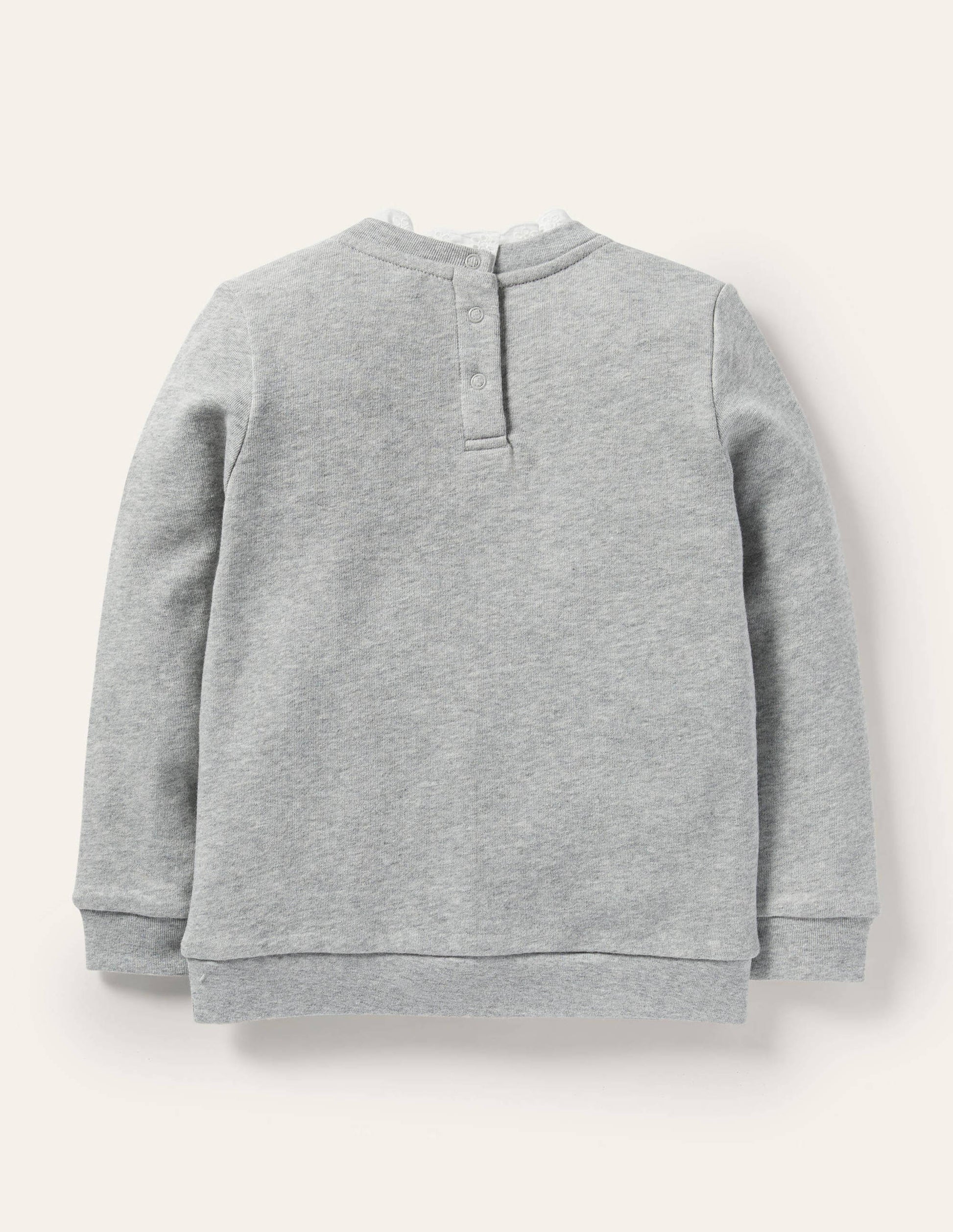 Embroidered Sweatshirt-Grey Marl Floral-2