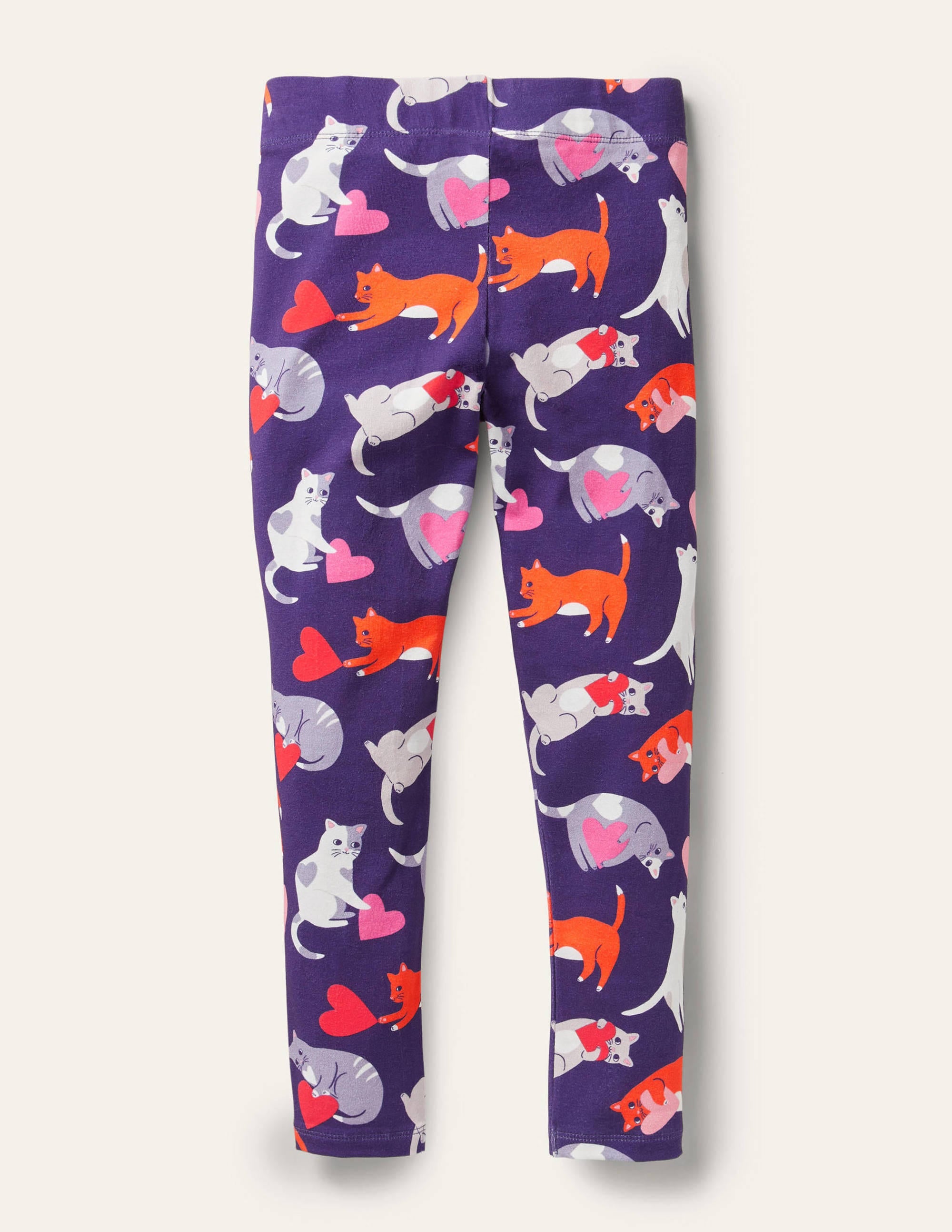Fun Leggings-Starboard Blue Love Cats - Image 2