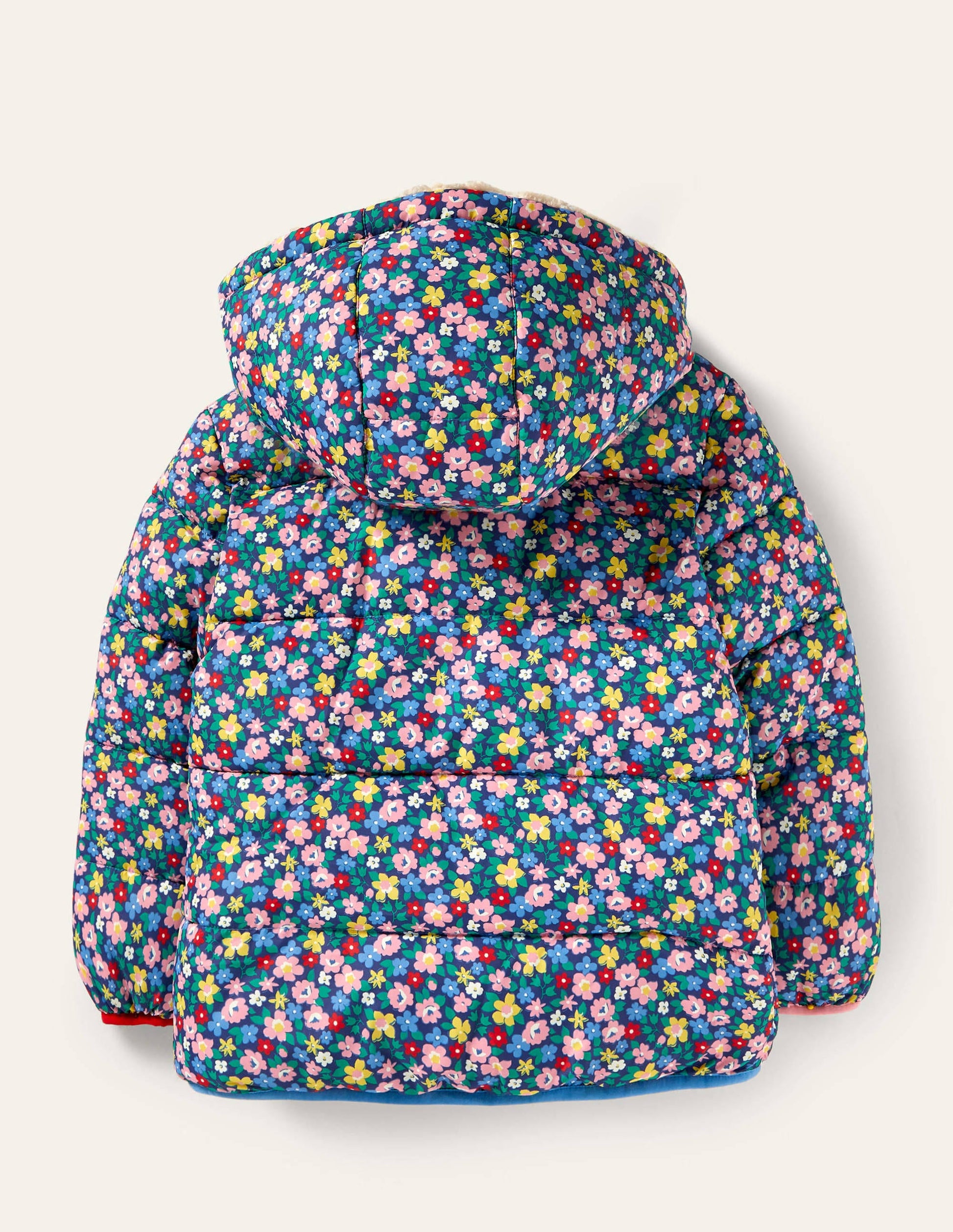 Reversible Printed Puffer-Starboard Blue Spring Floral-2