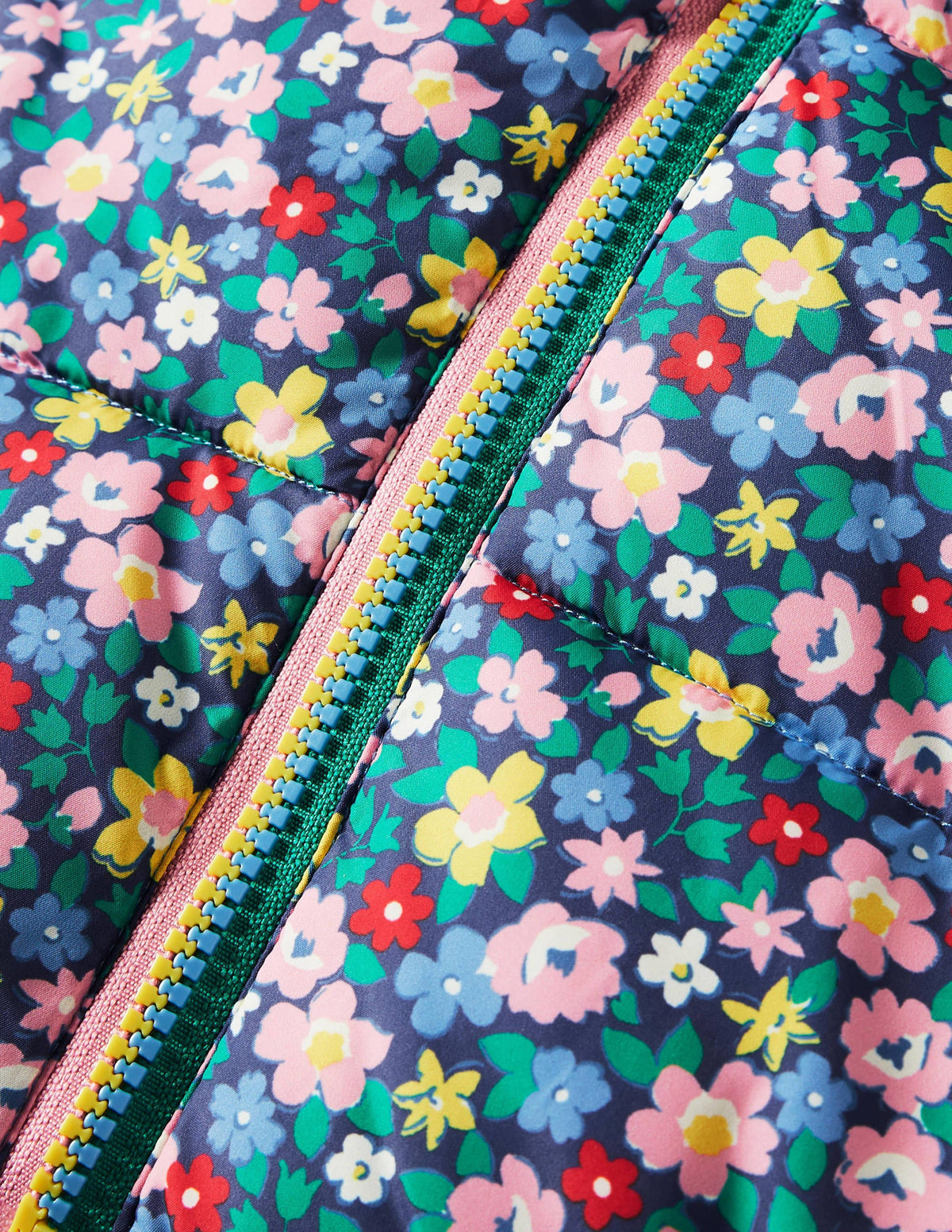 Reversible Printed Puffer-Starboard Blue Spring Floral - Image 3