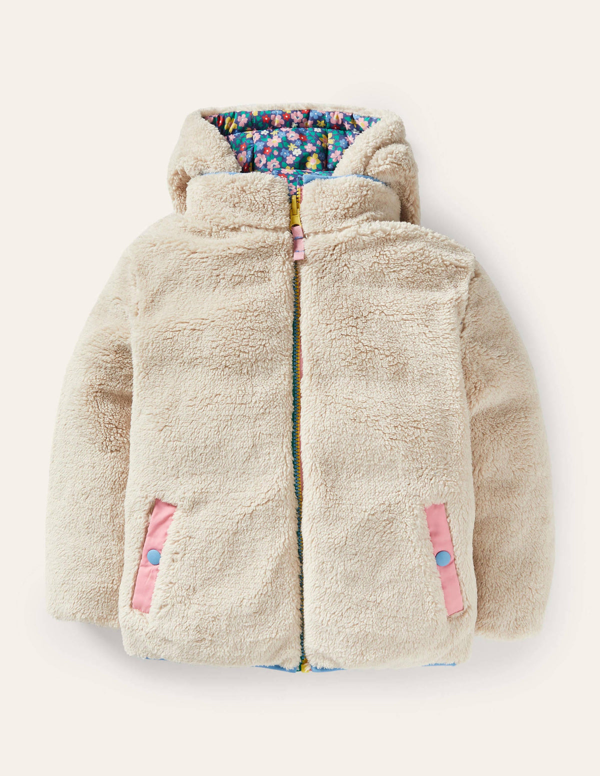 Reversible Printed Puffer-Starboard Blue Spring Floral-4