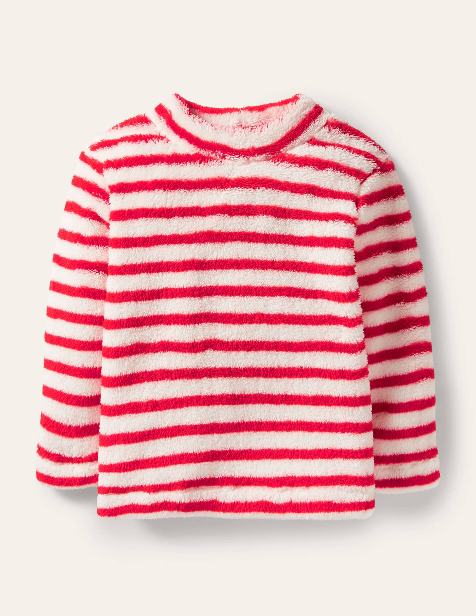 Cosy Funnel Neck Top-Strawberry Tart Red/Ivory - Image 1