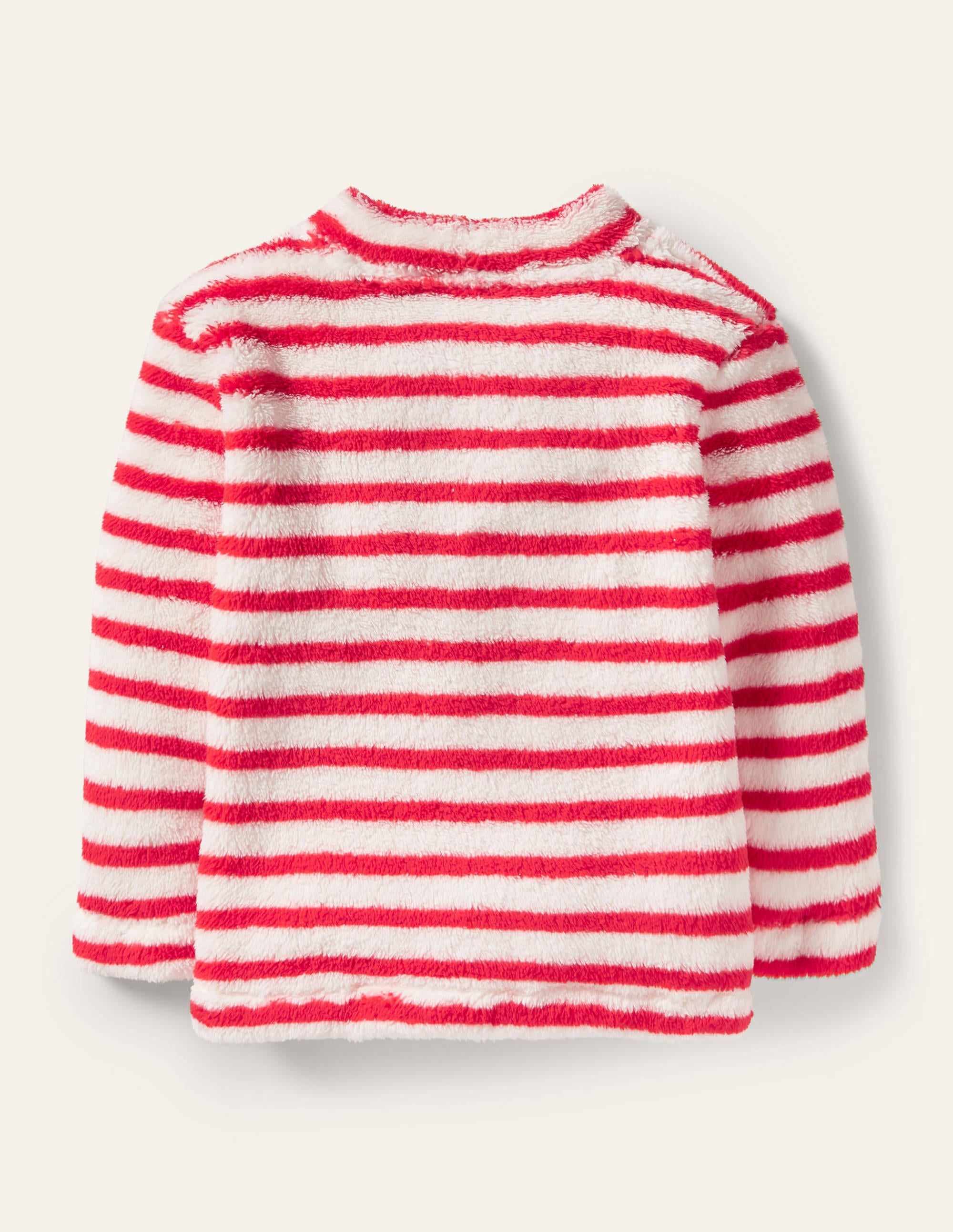 Cosy Funnel Neck Top-Strawberry Tart Red/Ivory - Image 2