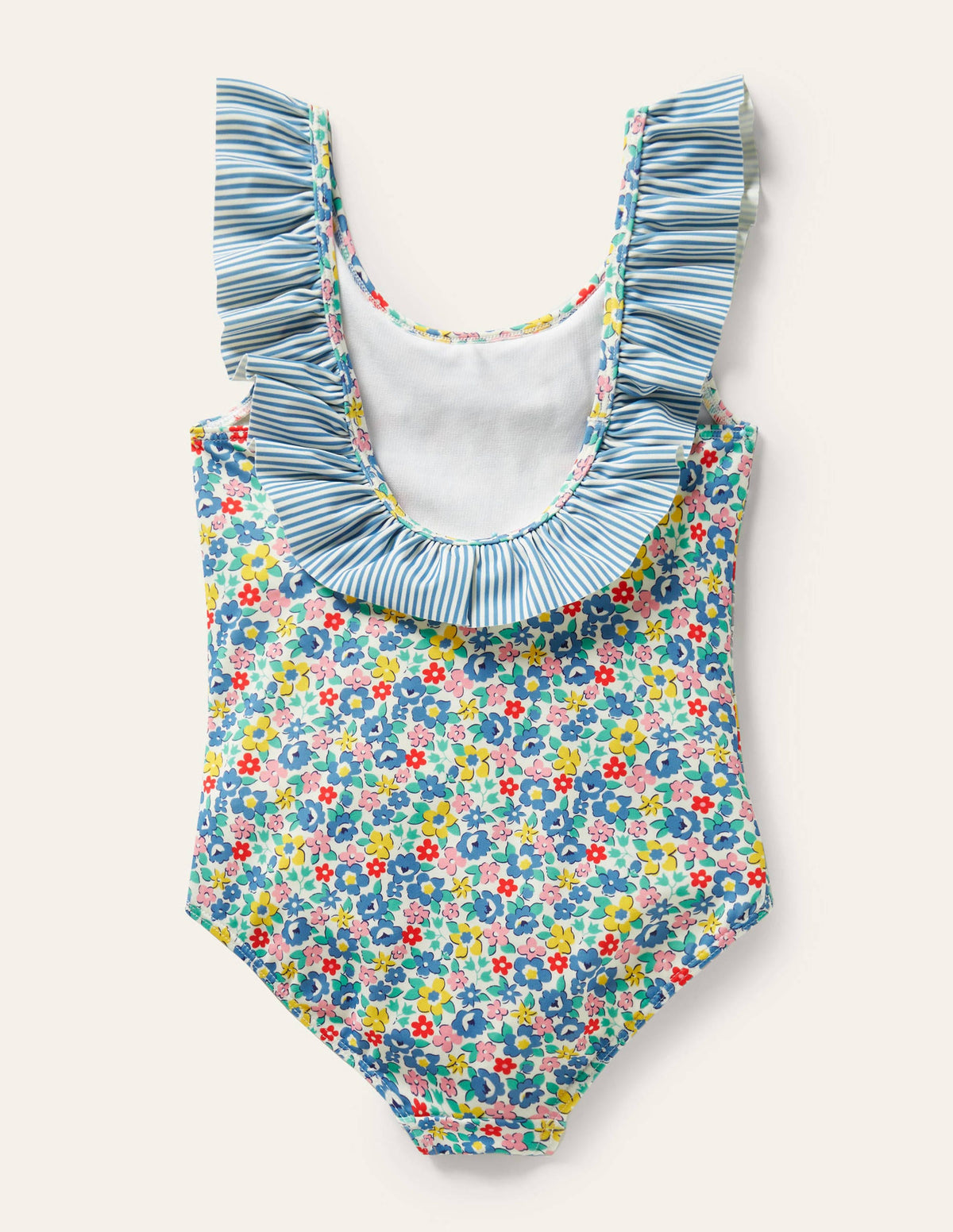 Frill Swimsuit-Elizabethan Blue Spring Floral - Image 2