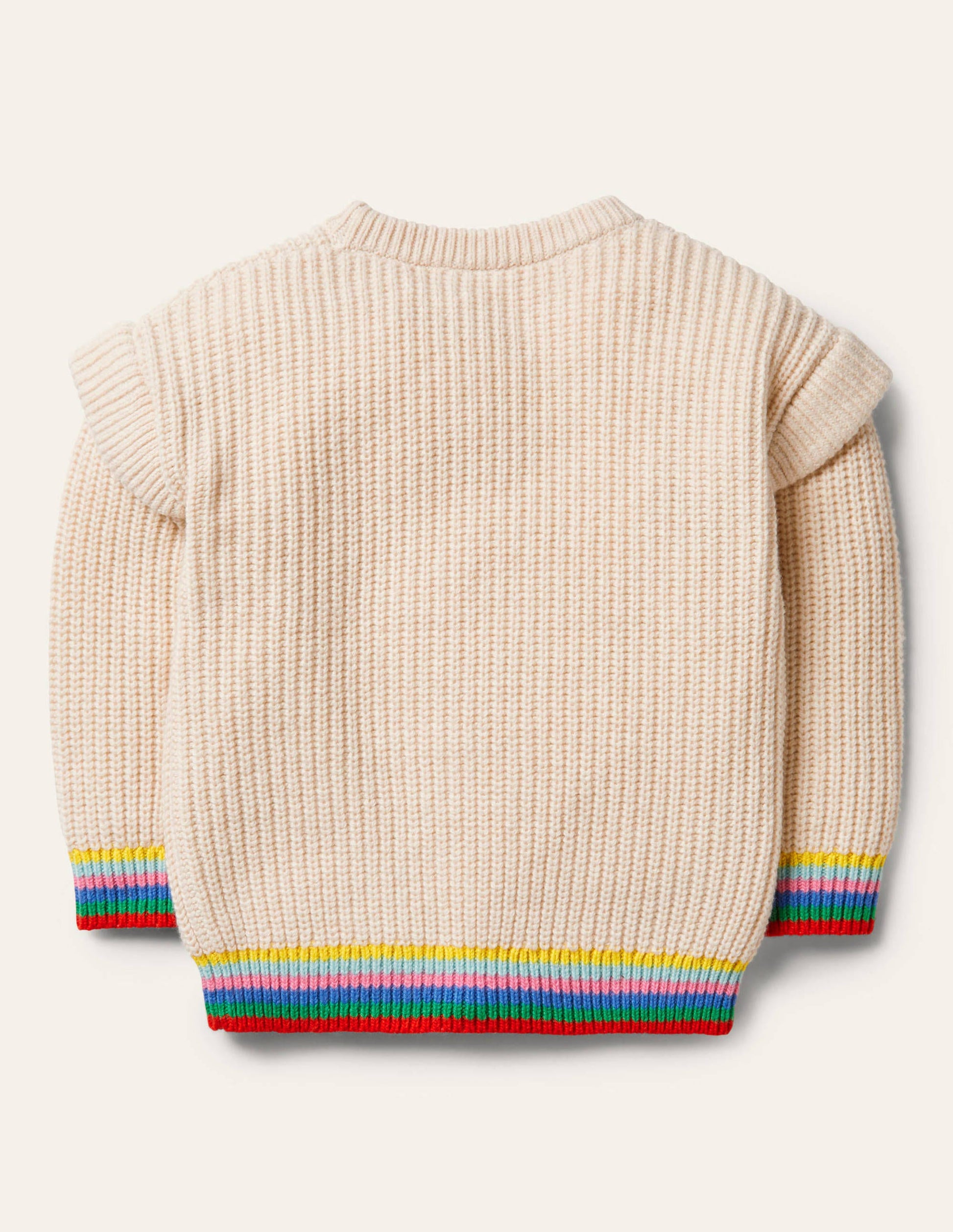 Rainbow Rib Jumper-Ecru-2