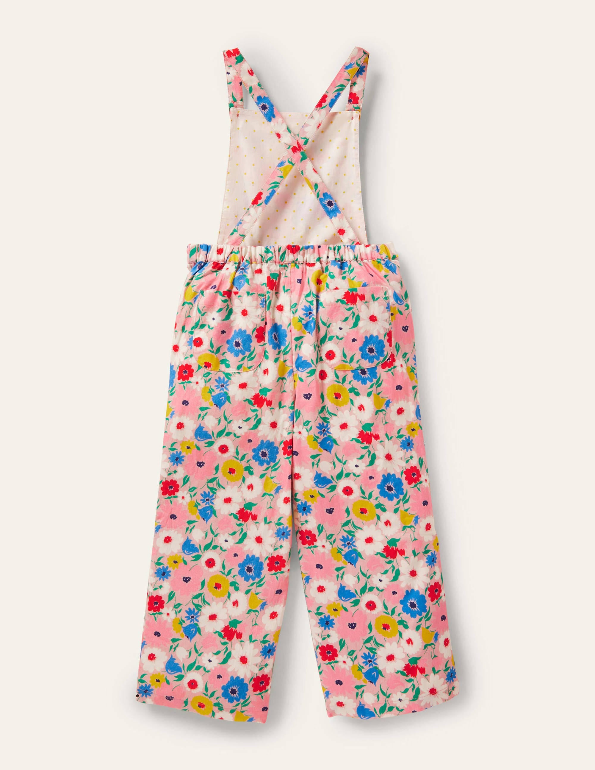 Floral Dungarees-Boto Pink Painterly Floral - Image 2