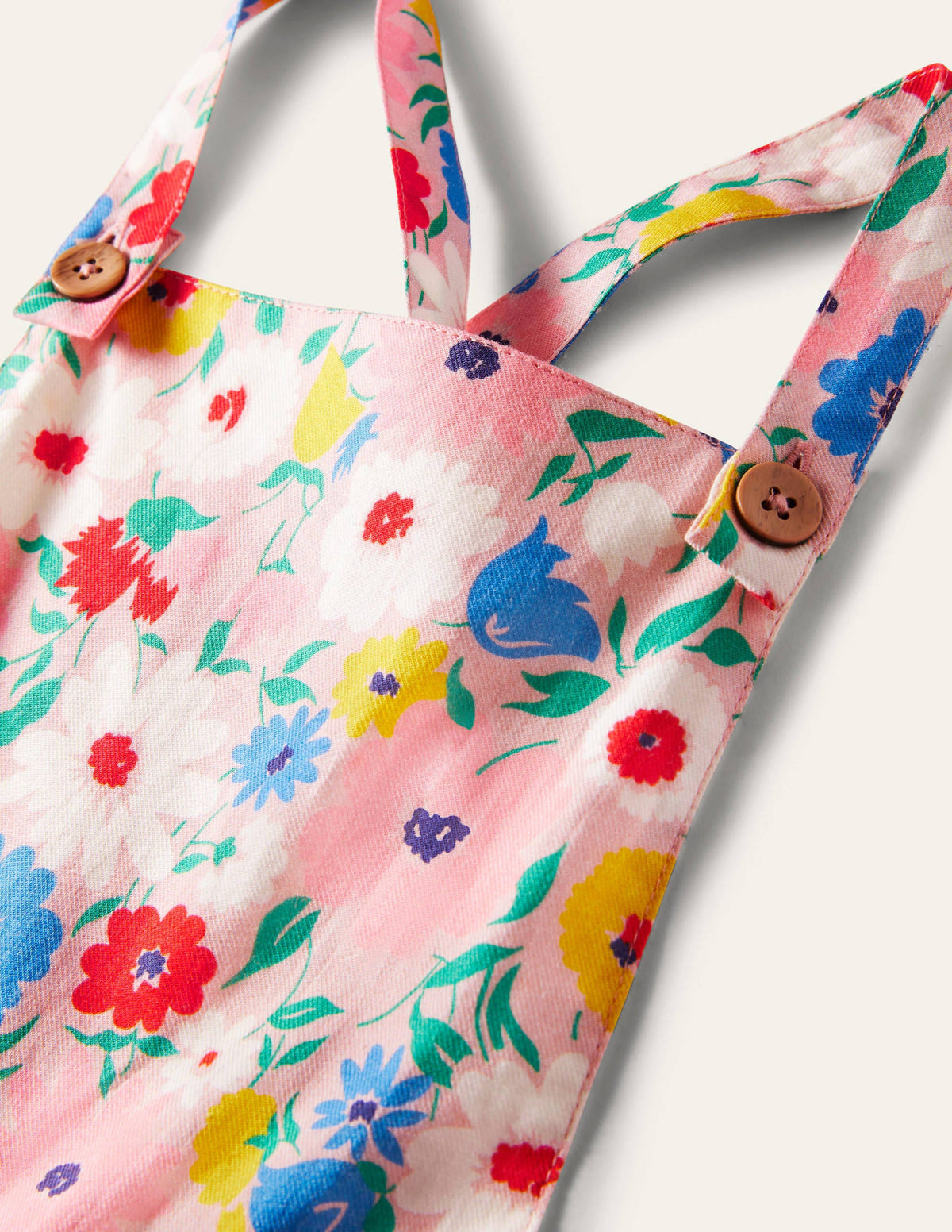 Floral Dungarees-Boto Pink Painterly Floral - Image 3