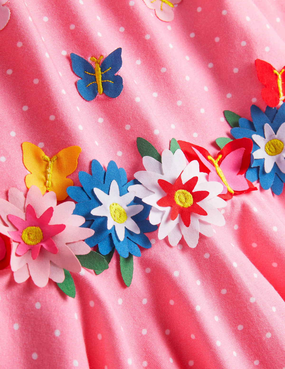 Flutter Detail Twirly Dress-Pink Lemonade Spot - Image 3