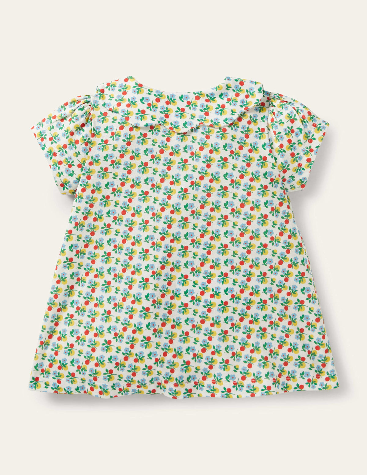 Printed Collar Top-Ivory Berry Blossom - Image 2