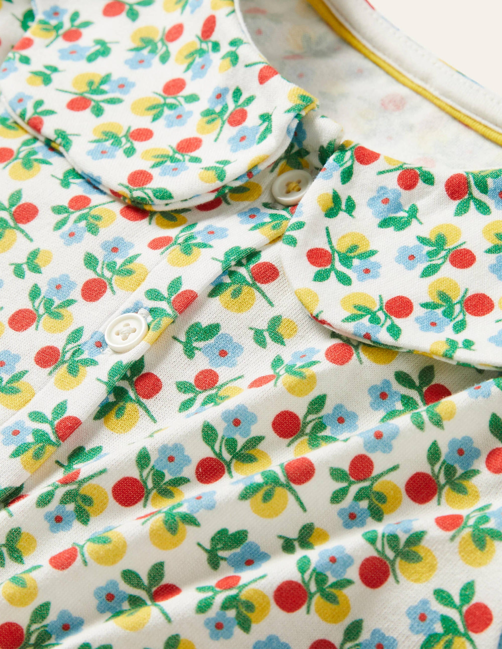Printed Collar Top-Ivory Berry Blossom - Image 3