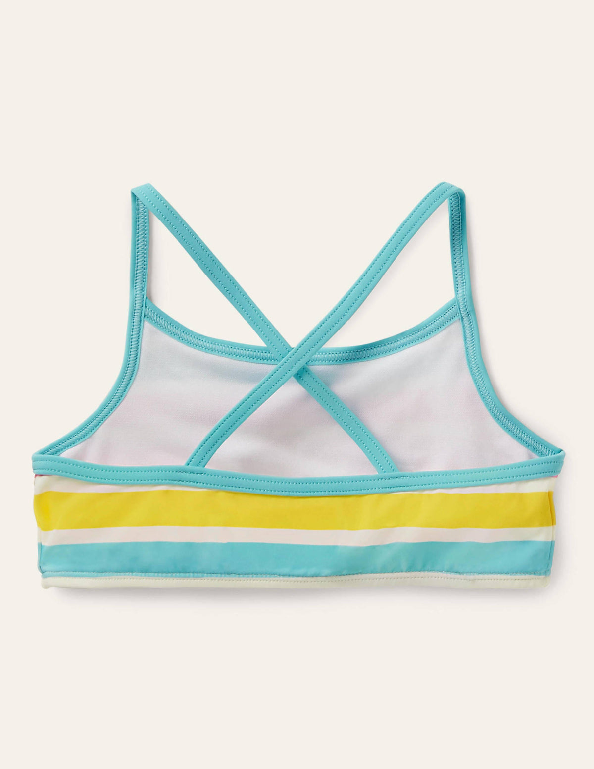 Patterned Bikini Top-Ivory/Multi Rainbow - Image 2