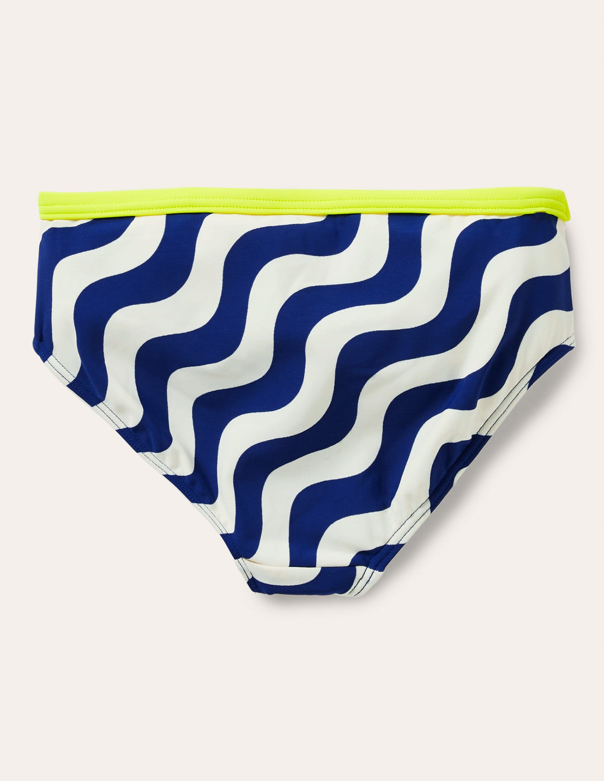 Patterned Bikini Bottoms-Ivory/Blue Wave - Image 3