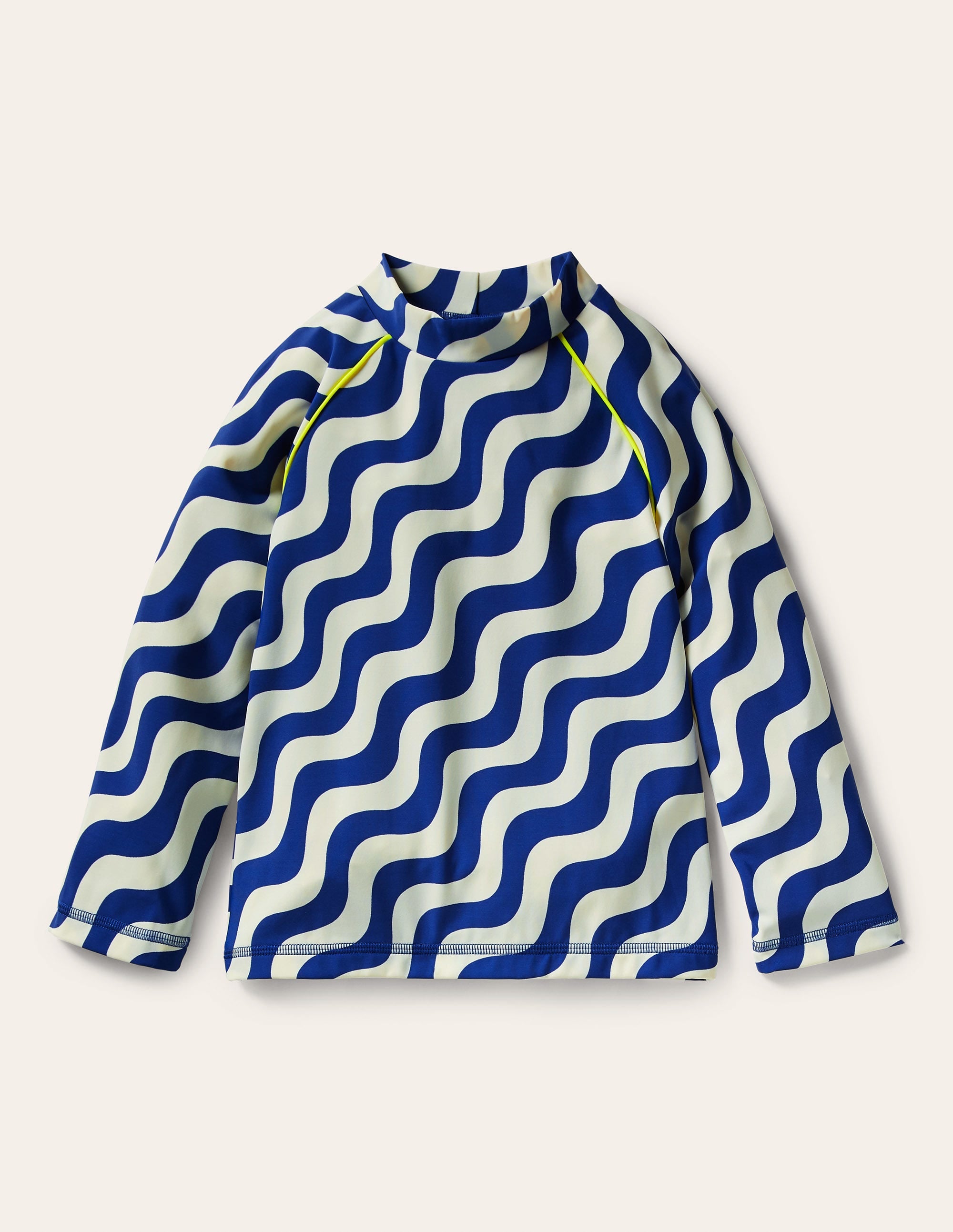 Patterned Rash Vest-Ivory/Blue Wave - Image 2