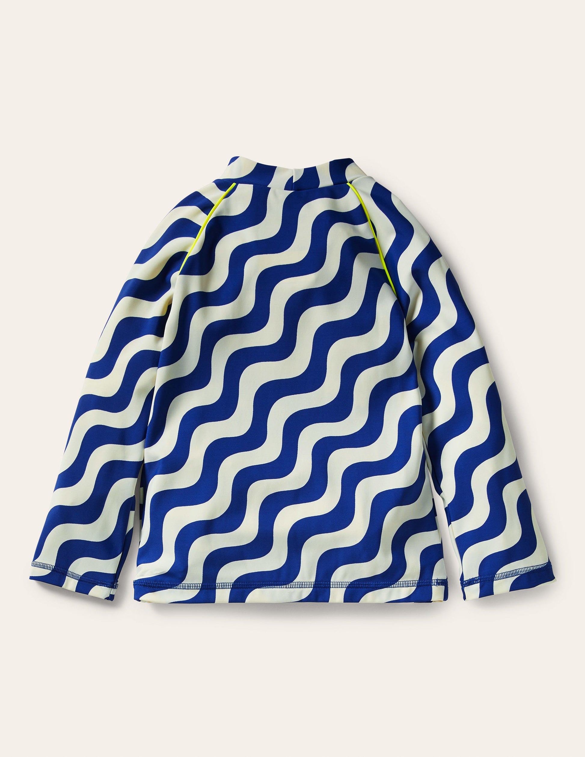 Patterned Rash Vest-Ivory/Blue Wave-3