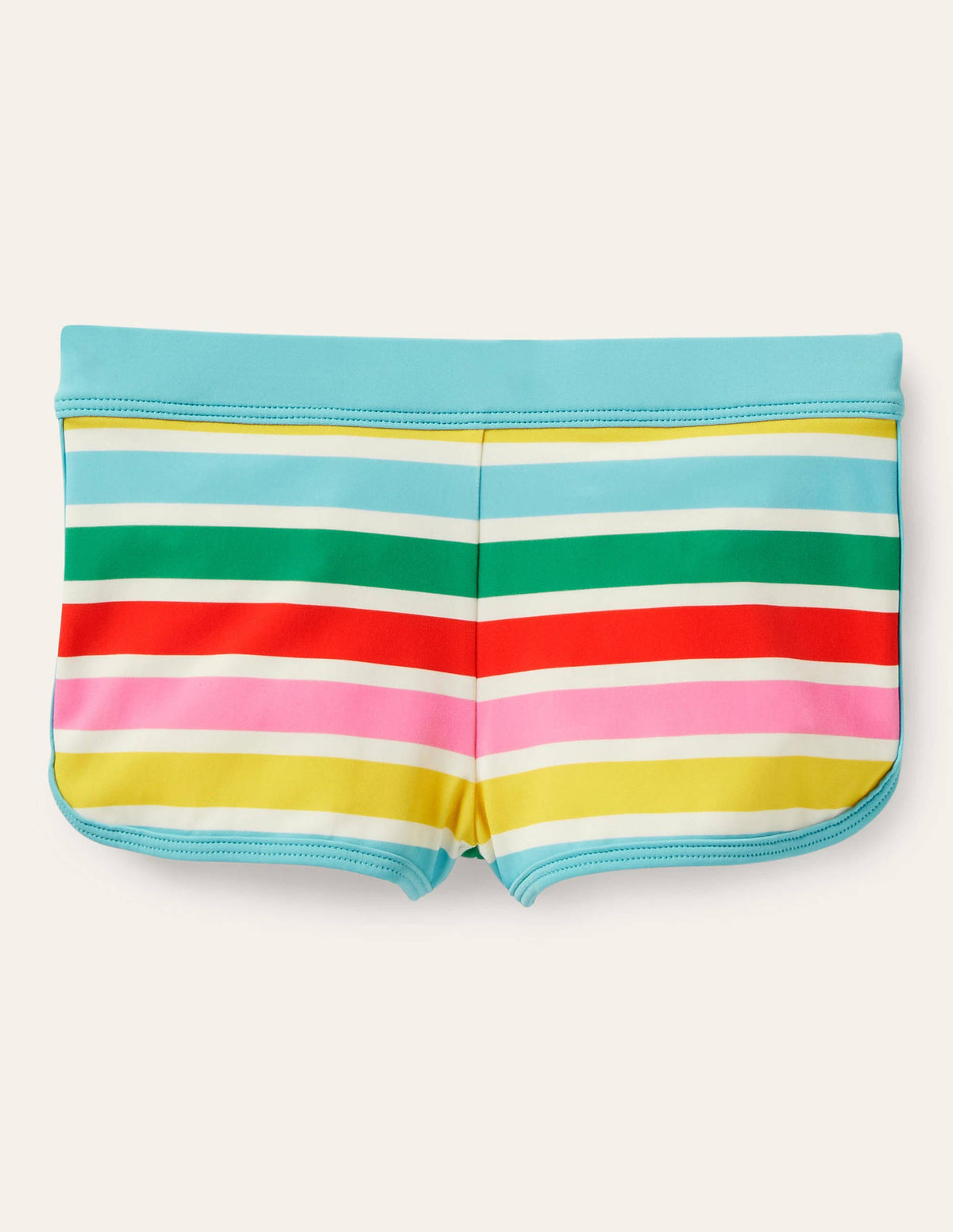 Patterned Swim Shorts-Ivory/Multi Rainbow-1