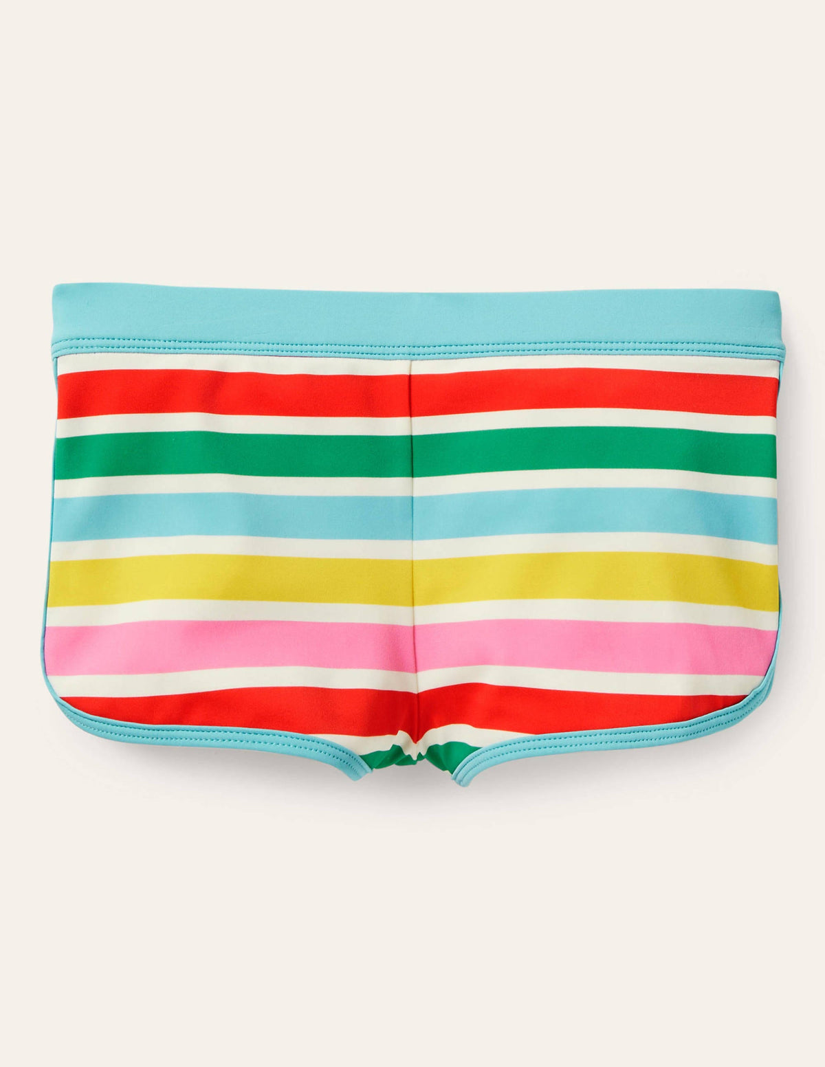 Patterned Swim Shorts-Ivory/Multi Rainbow - Image 2