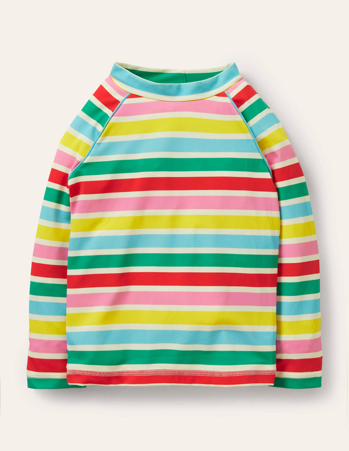 Patterned Rash Vest-Ivory/Multi Rainbow-1