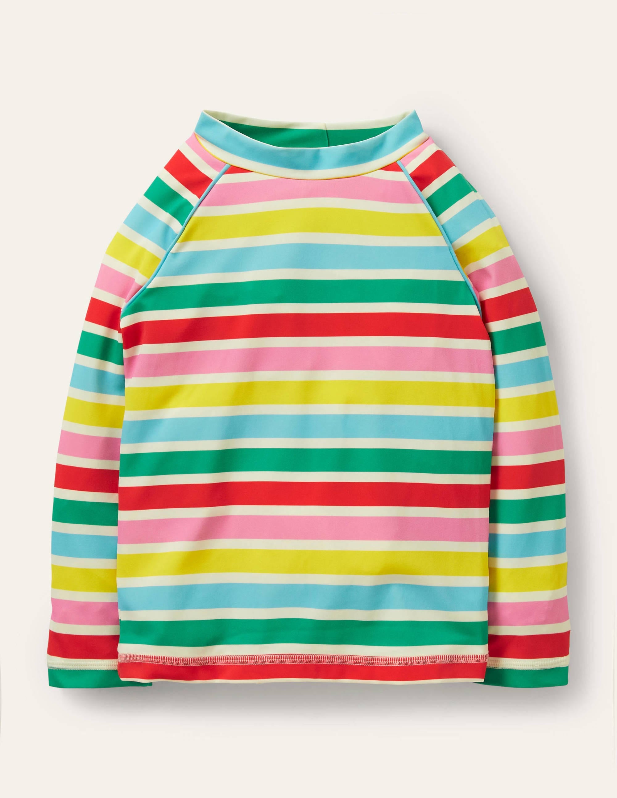 Patterned Rash Vest-Ivory/Multi Rainbow - Image 1