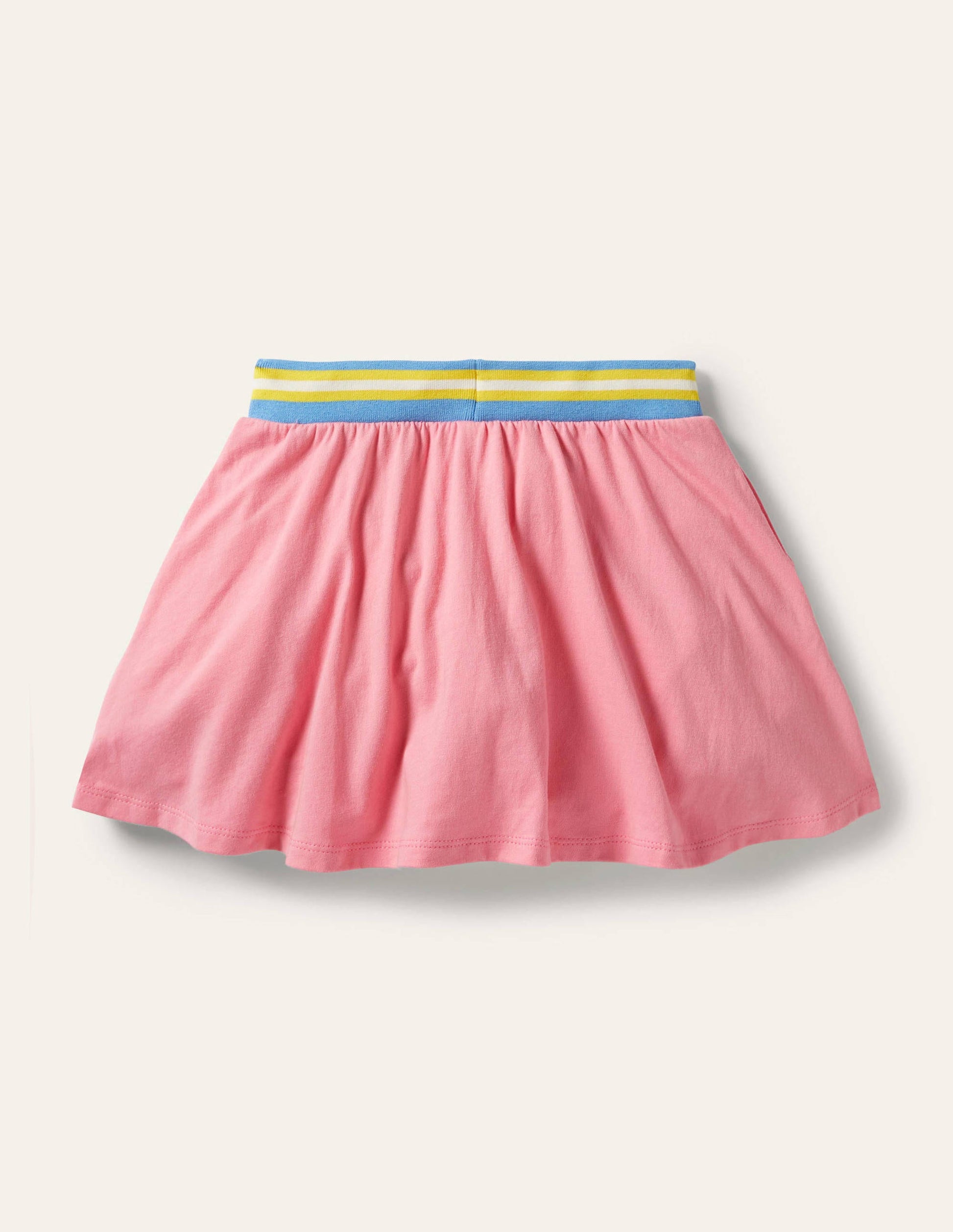 Appliqué Jersey Skort-Pink Lemonade Bee-2