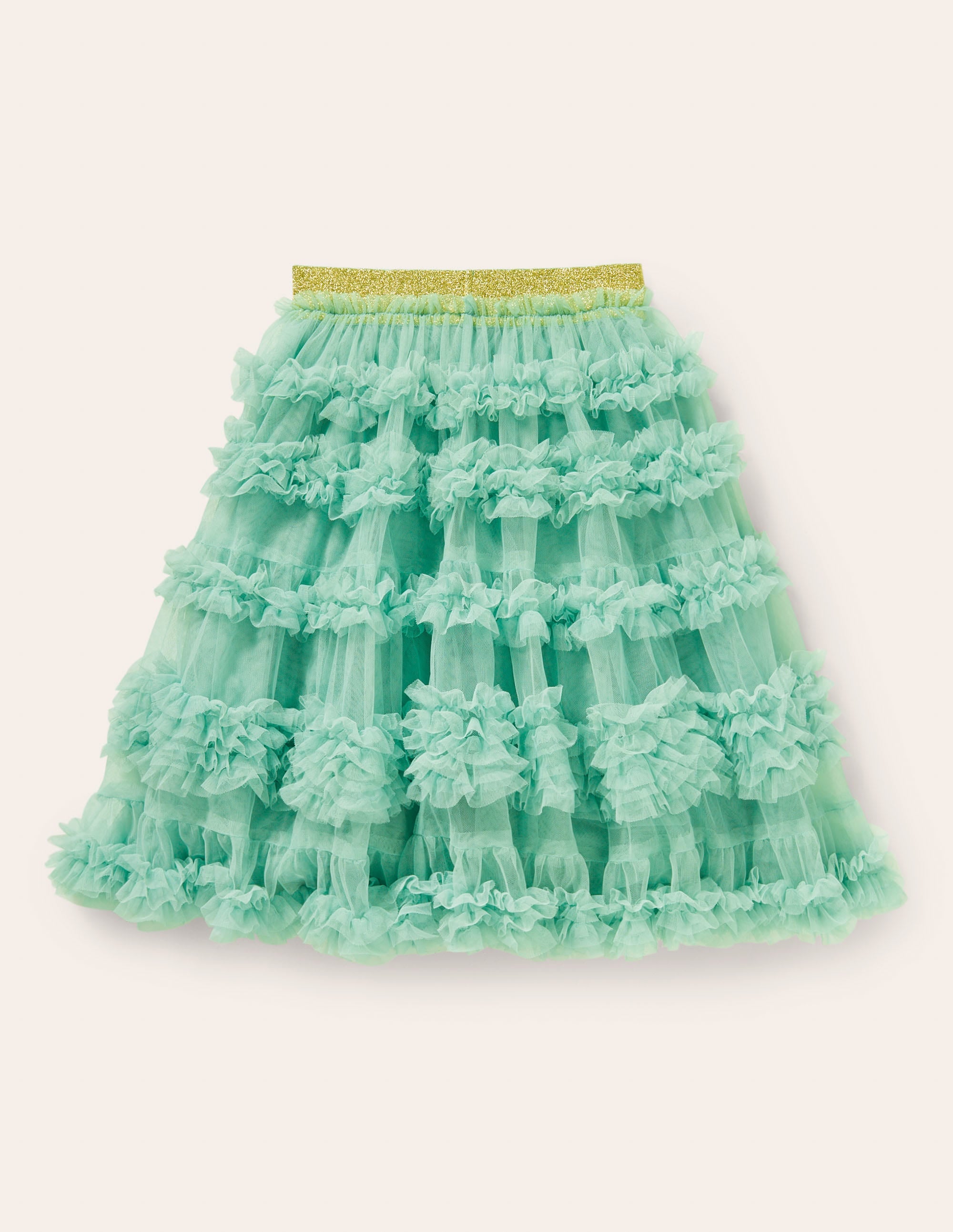 Midi Tulle Party Skirt-Fountain Green - Image 2