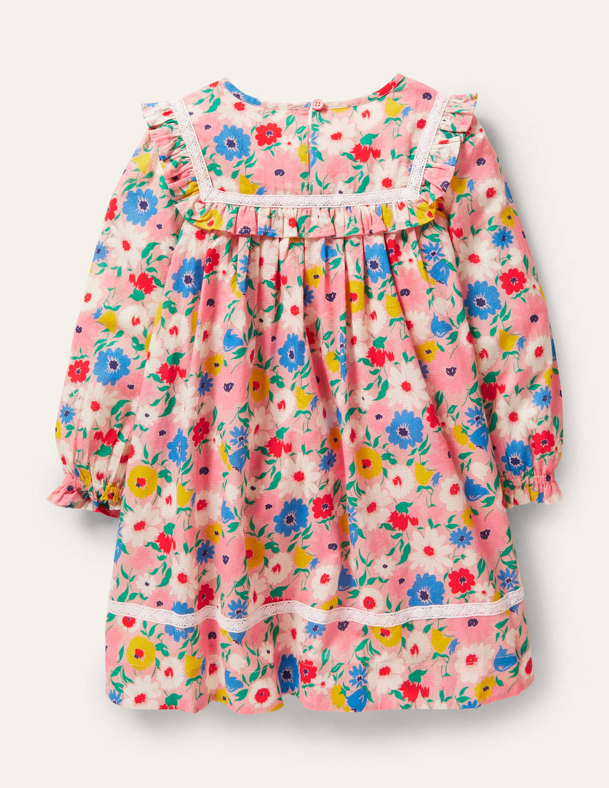 Long Sleeve Floral Dress-Boto Pink Painterly Floral-2