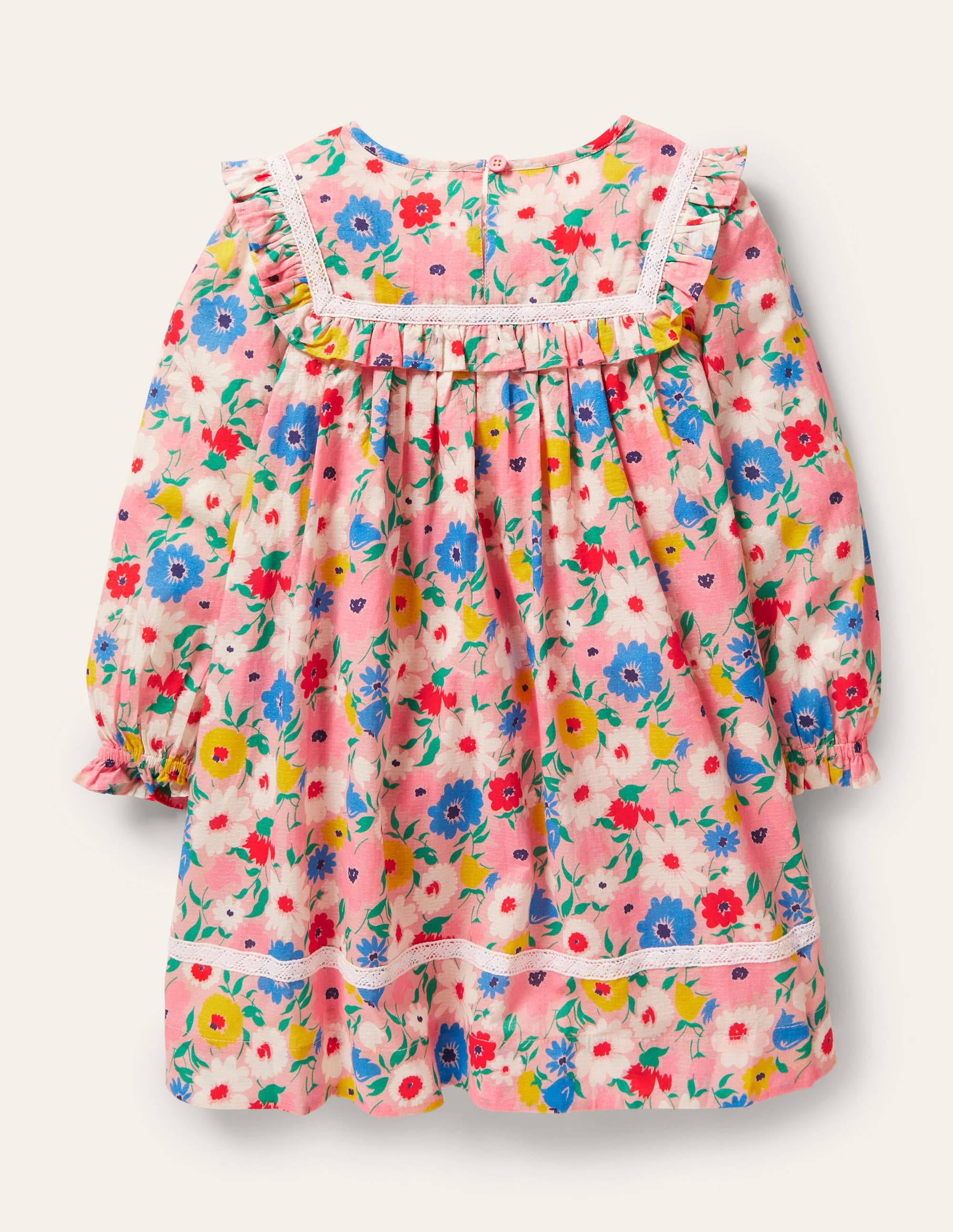 Long Sleeve Floral Dress-Boto Pink Painterly Floral - Image 2