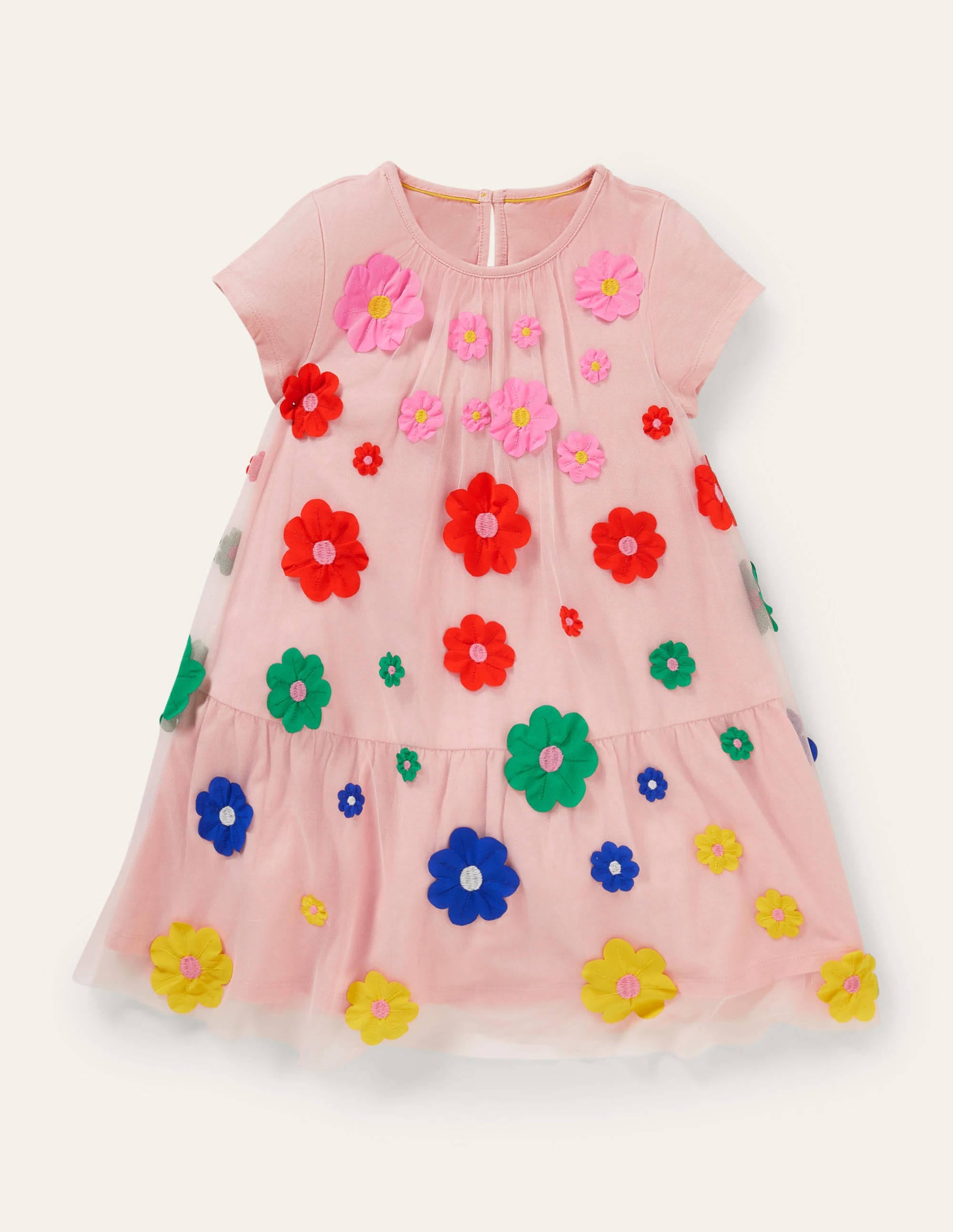 Tulle Flower Dress-Boto Pink - Image 1