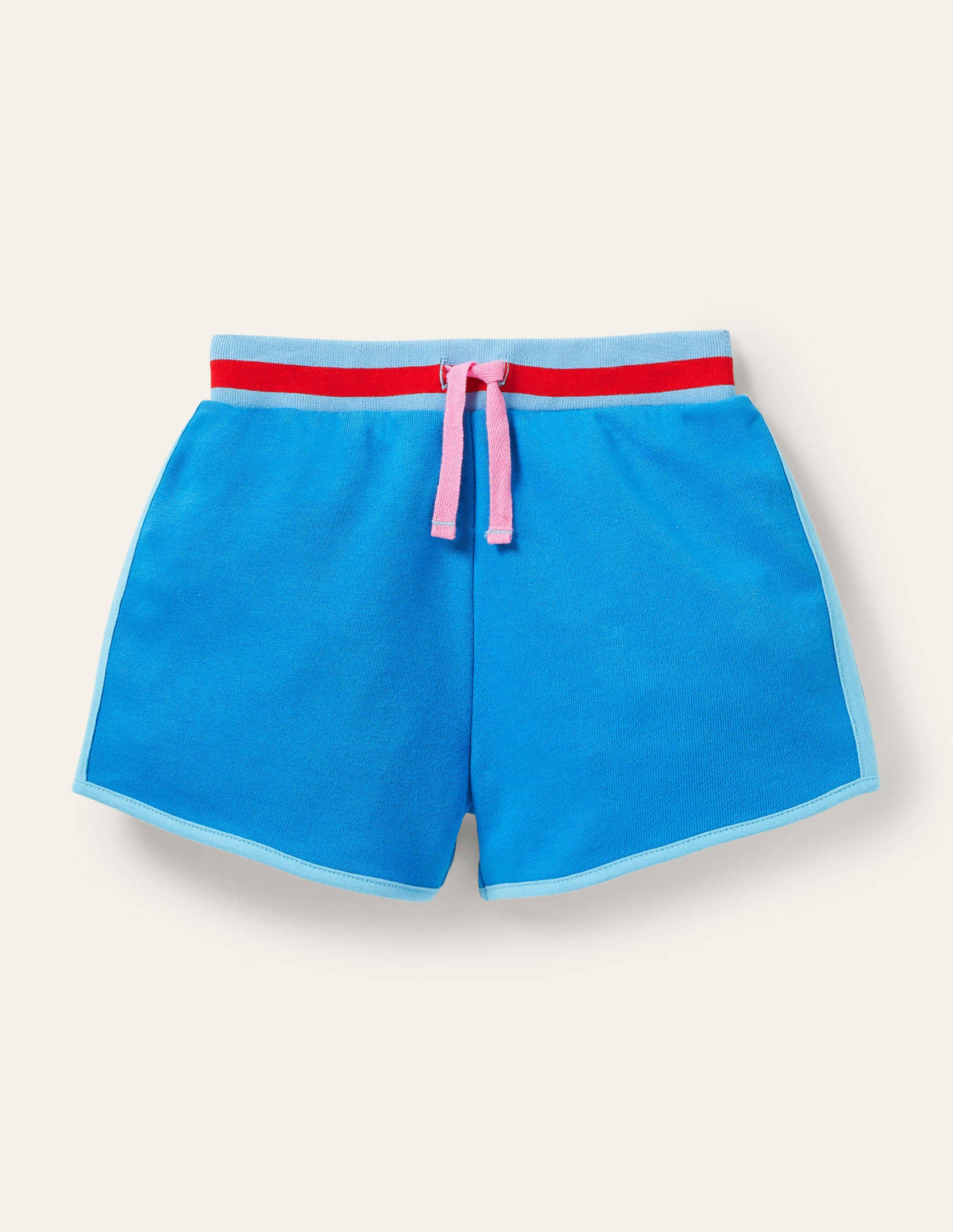 Appliqué Jersey Shorts-Moroccan Blue Rainbow-1