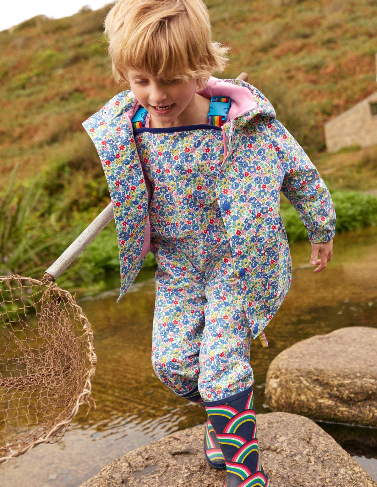 Waterproof Rain Jacket-Multi Spring Floral - Image 5