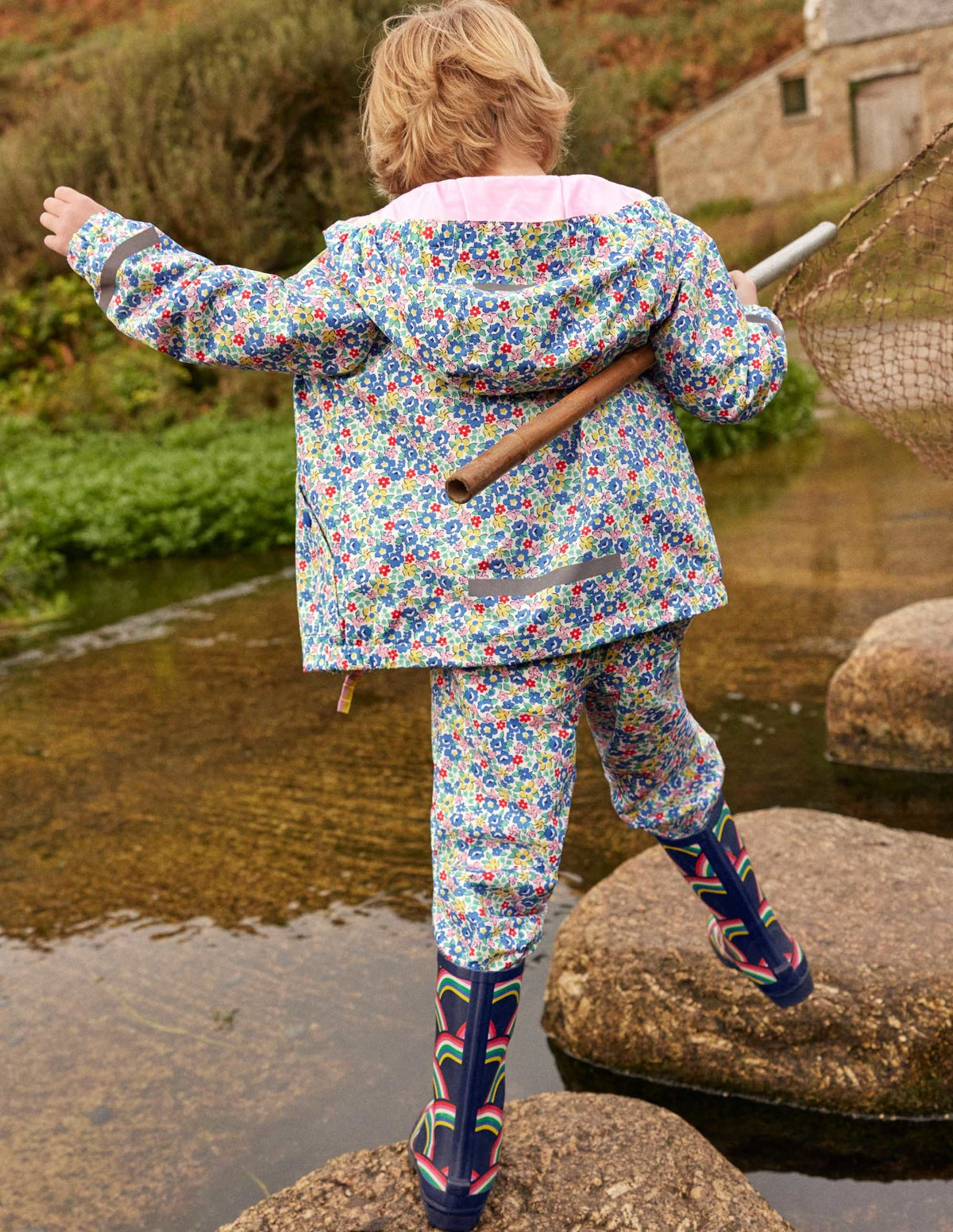 Waterproof Rain Jacket-Multi Spring Floral - Image 6