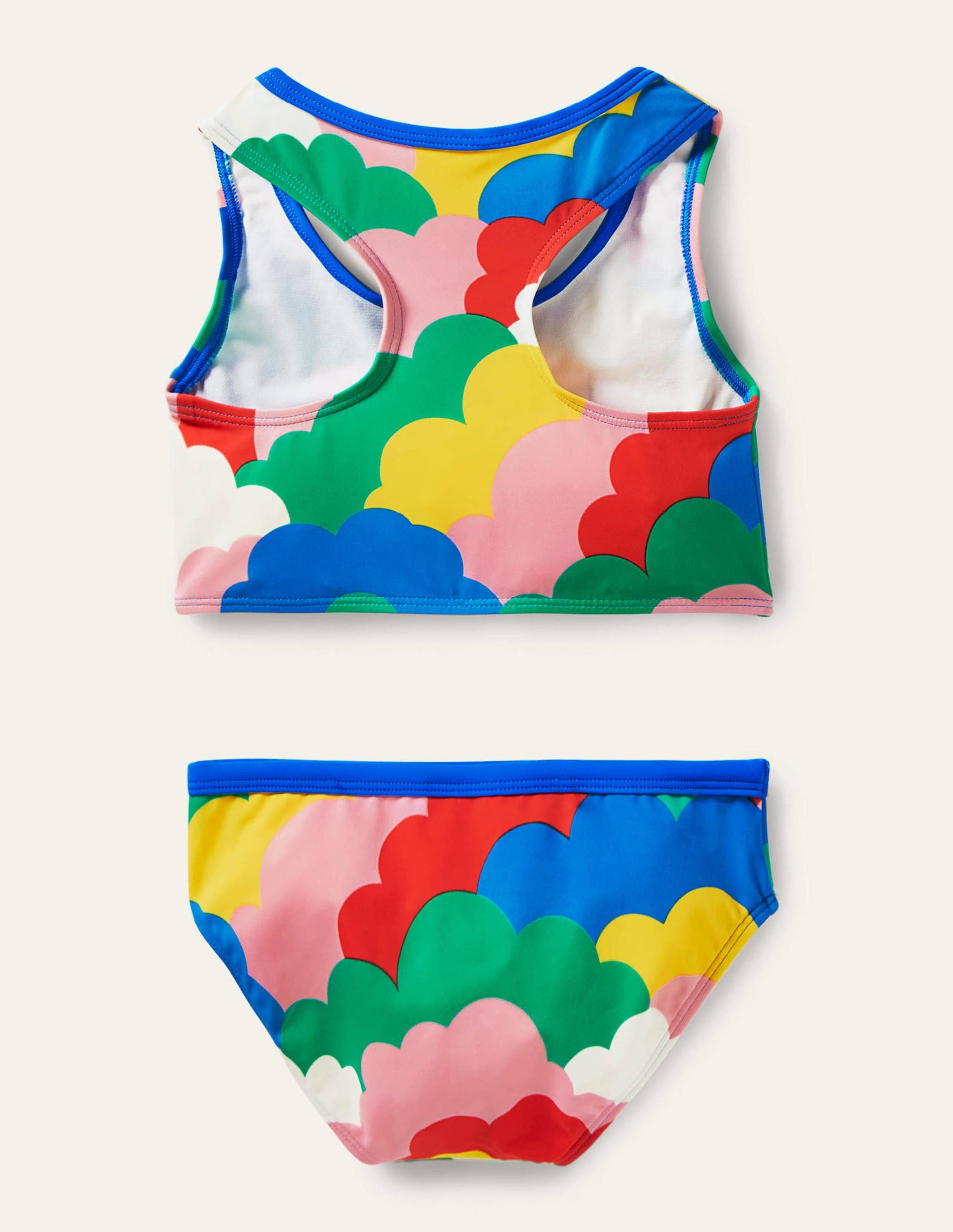 Racerback Bikini Set-Multi Clouds-2