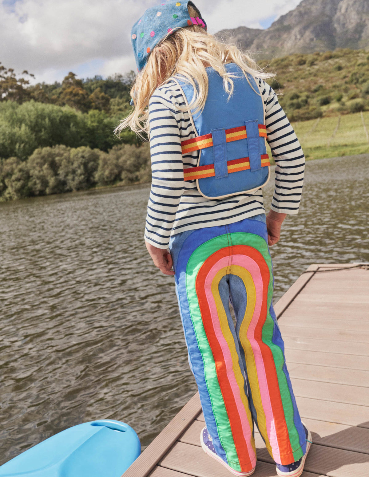 Appliqué Jeans-Mid Vintage Denim Weather - Image 5
