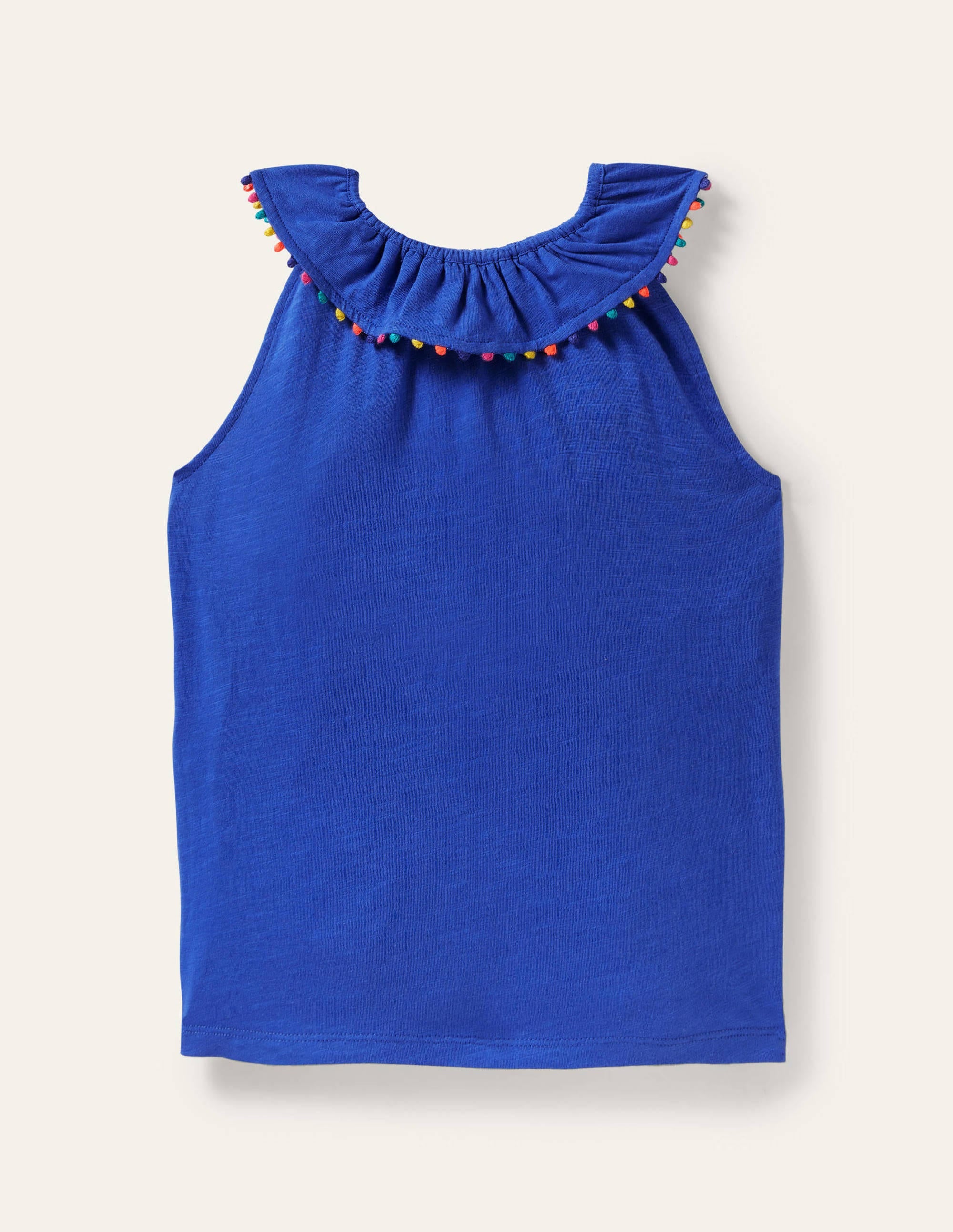Charlie Pom Jersey Vest-Brilliant Blue - Image 1