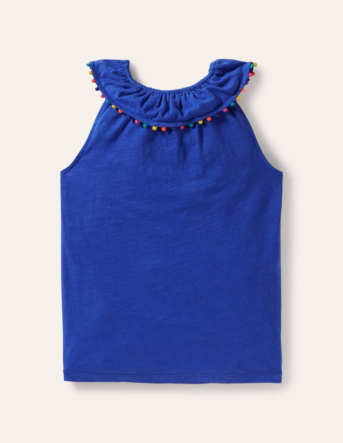 Charlie Pom Jersey Vest-Brilliant Blue - Image 2