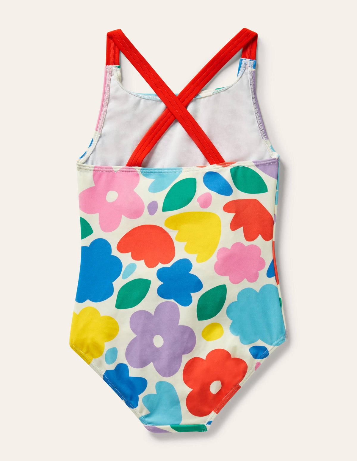 Cross-back Printed Swimsuit-Multi Painted Floral - Image 2